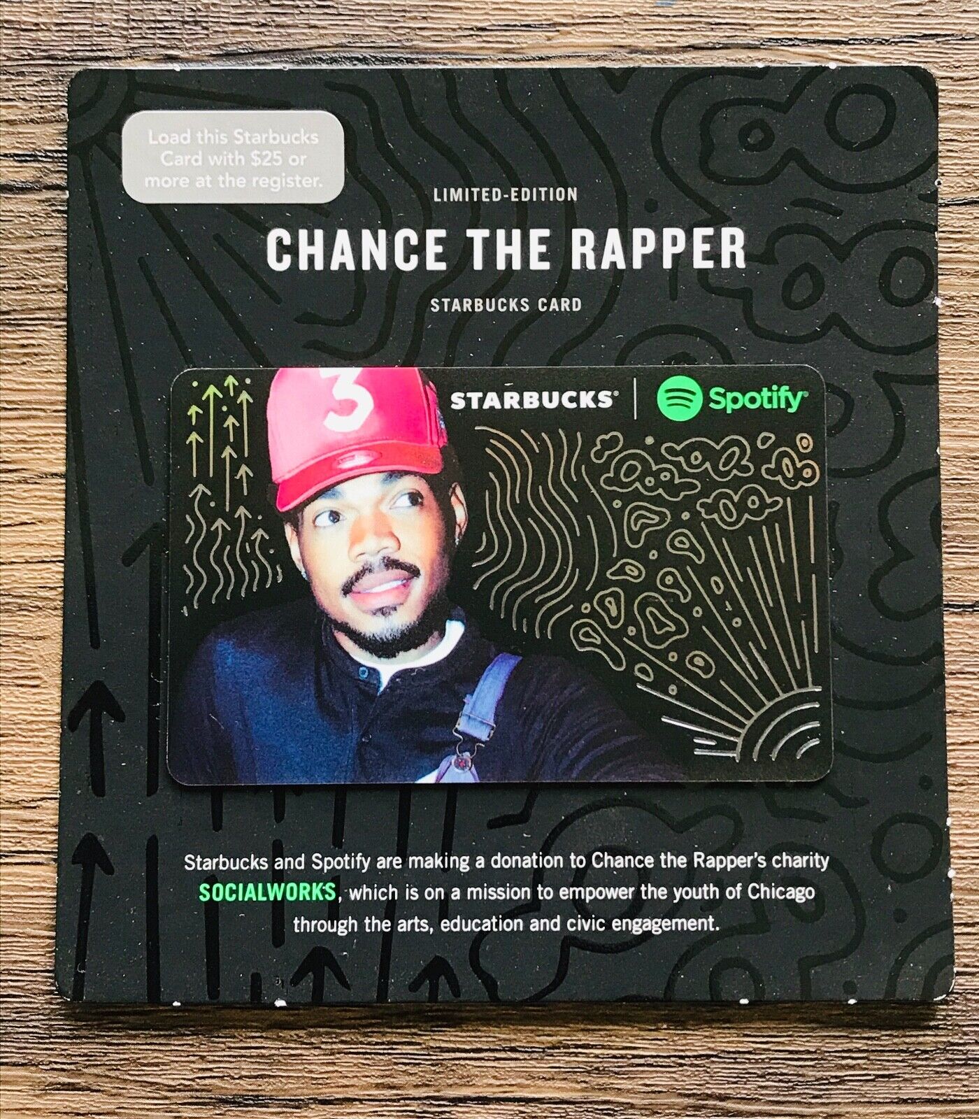 2017 Starbucks Card CHANCE THE RAPPER LIMITED Edition Spotify Mint New #6146 
