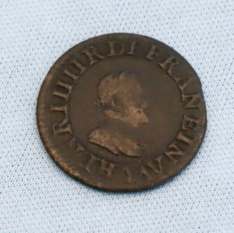 1610-A Henri IV Double Tournois France Coin