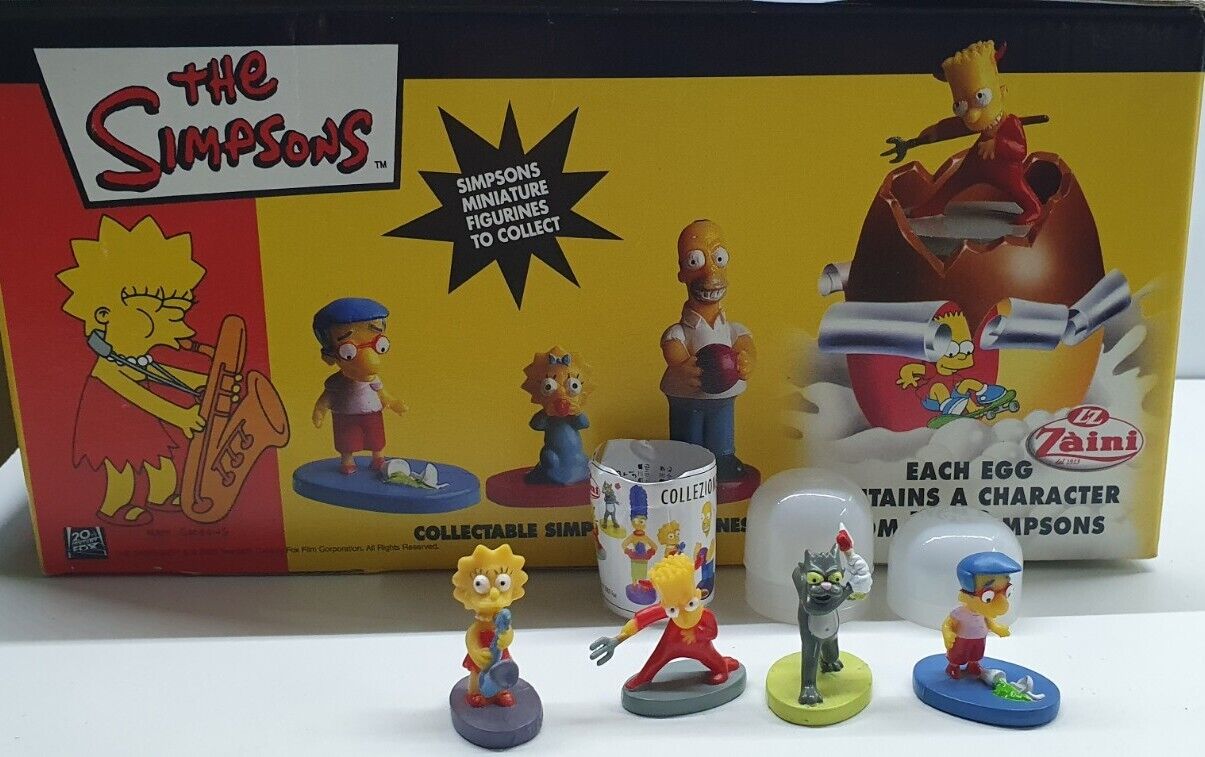 Simpsons Zaini Egg Mini Figure Series Lot Of 4 Figurine 3-6cm 2003 Blind Bag
