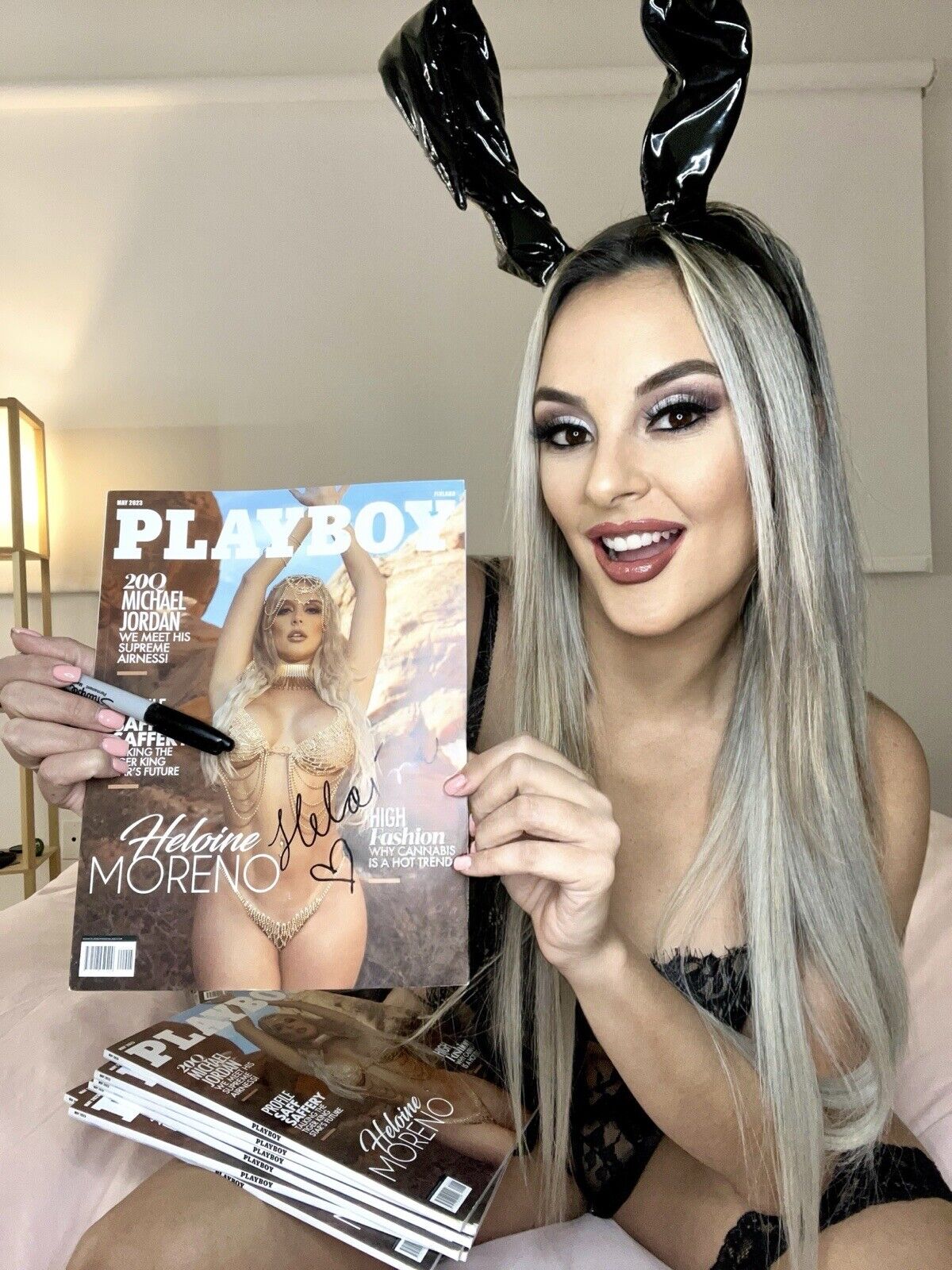 signed autographed Playboy magazine