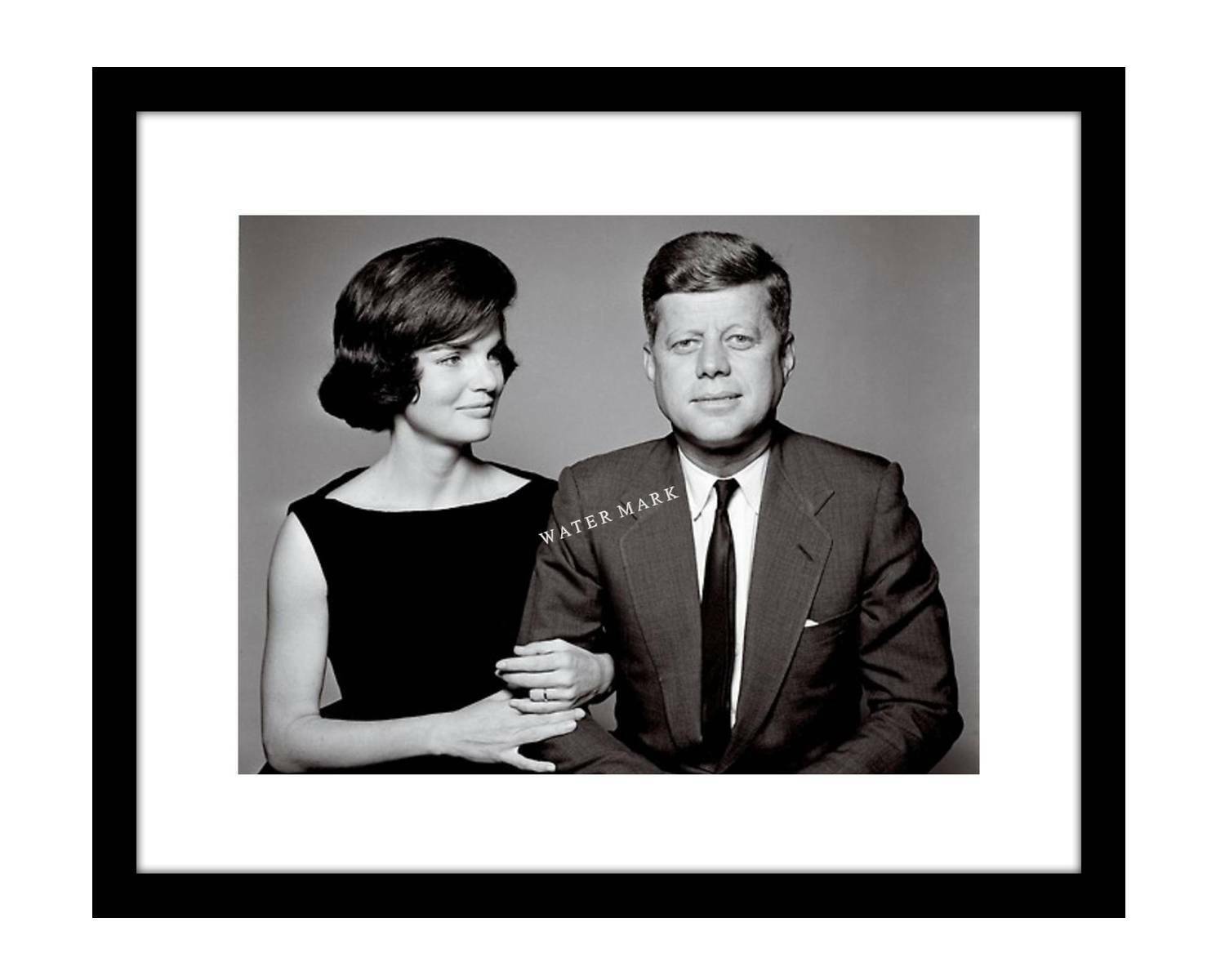John F Kennedy 8x10 Photo Jacqueline Jackie Onassis portrait print president JFK