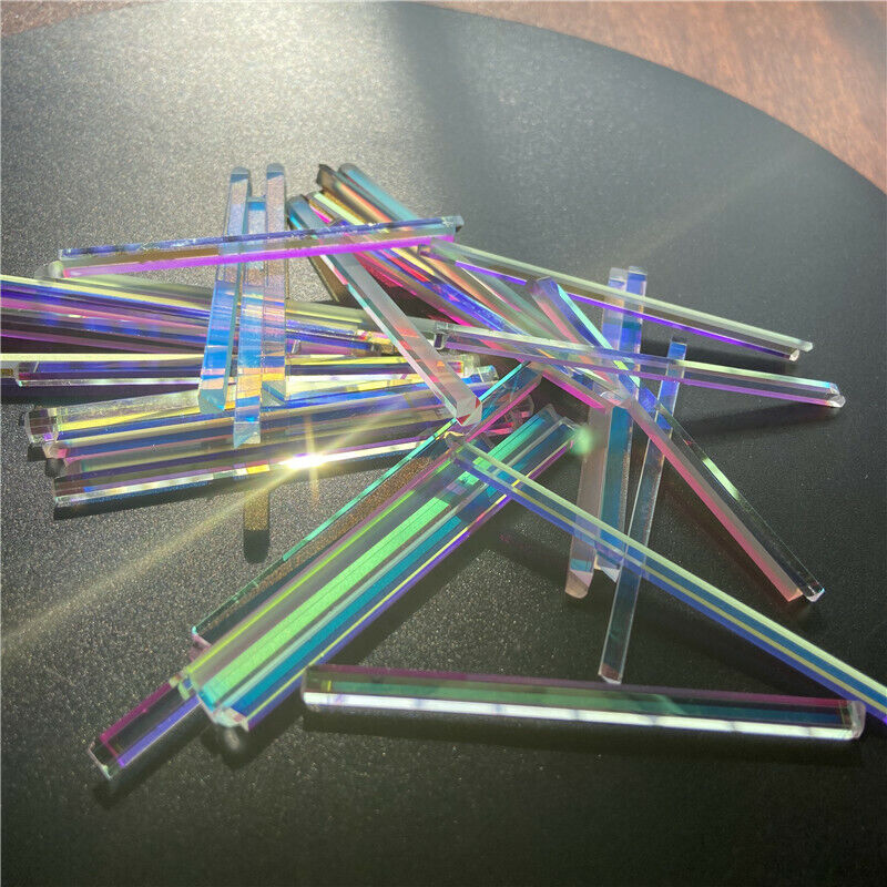 10pcs Defective Long Prism Optical Glass Physics Decorative Prism for DIY