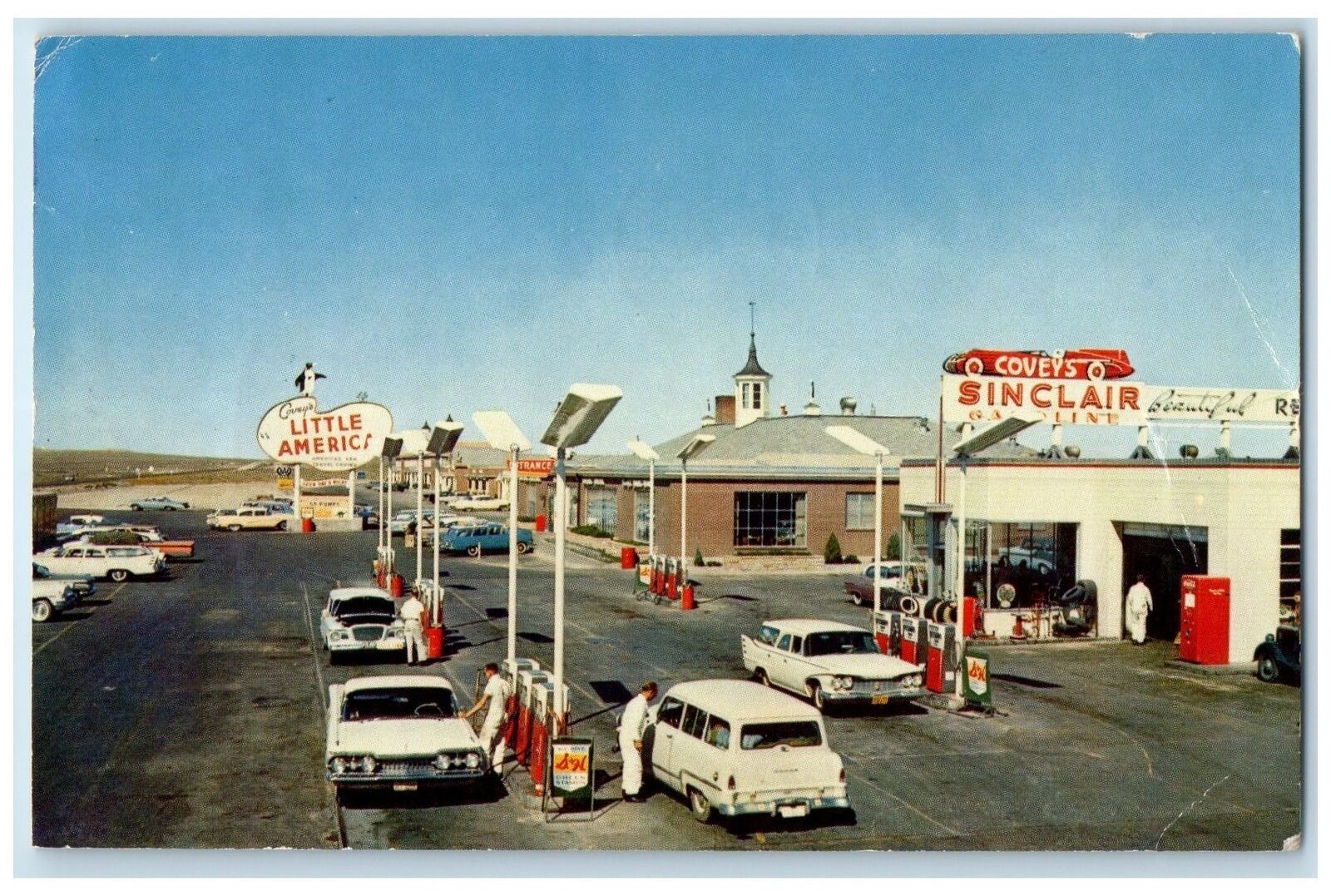 1962 Little America Travel Center Motor Lodge Rooms Overton Nebraska NE Postcard