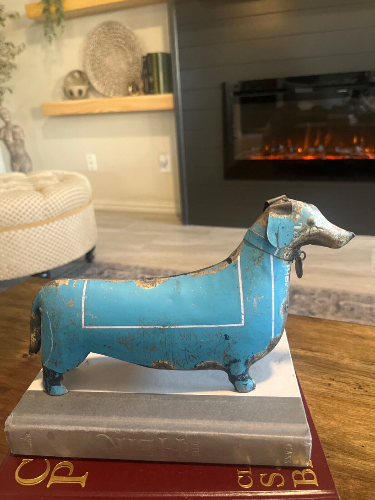 De Kulture Handcrafted Reclaimed Iron Small Dog Decor