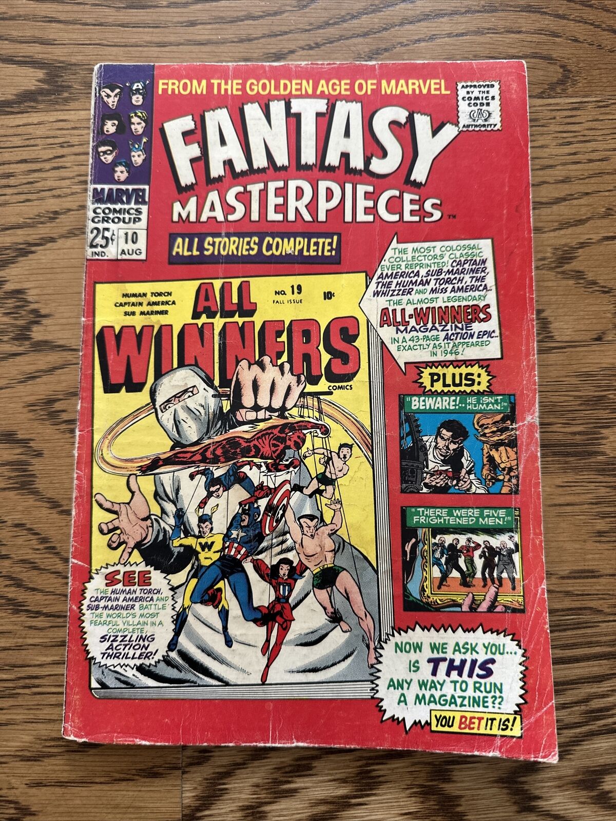 Fantasy Masterpieces #10 (Marvel 1967) 1st App All Winners Squad Sub-Mariner VG-