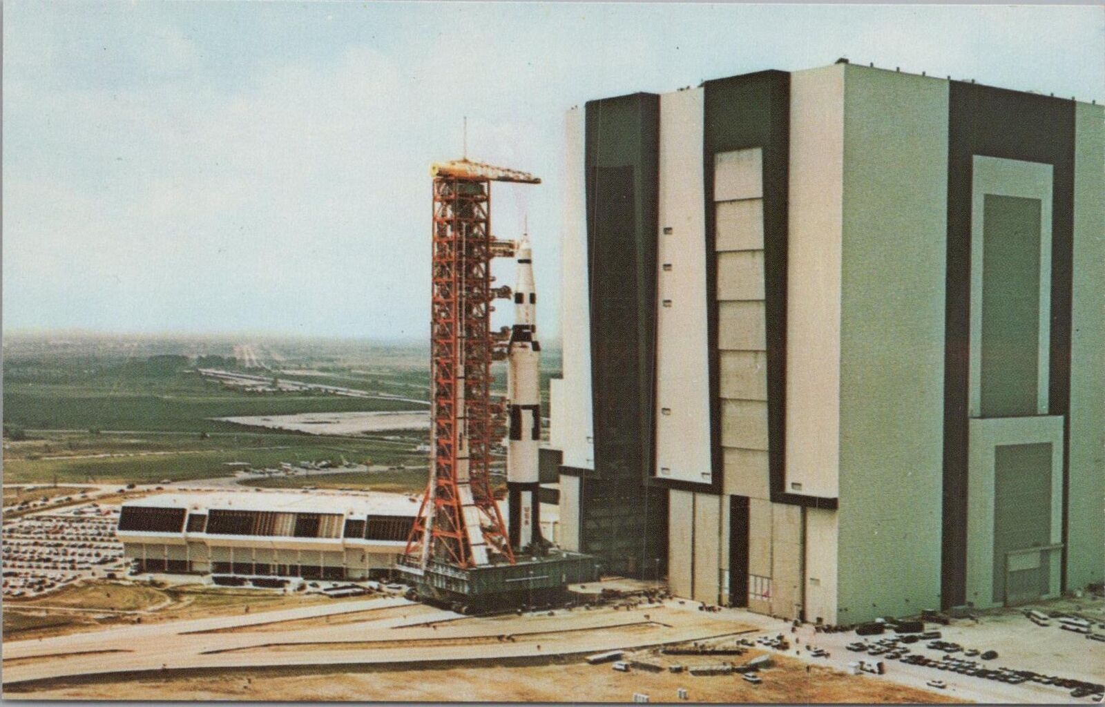 Postcard John F Kennedy Space Center NASA Apollo Saturn V 500 FL 