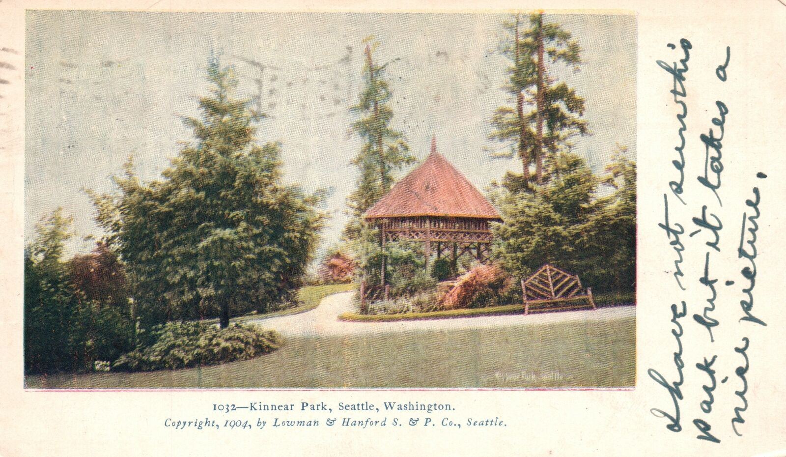 Vintage Postcard Kinnear Park Queen Anne Hill Recreational Seattle Washington WA