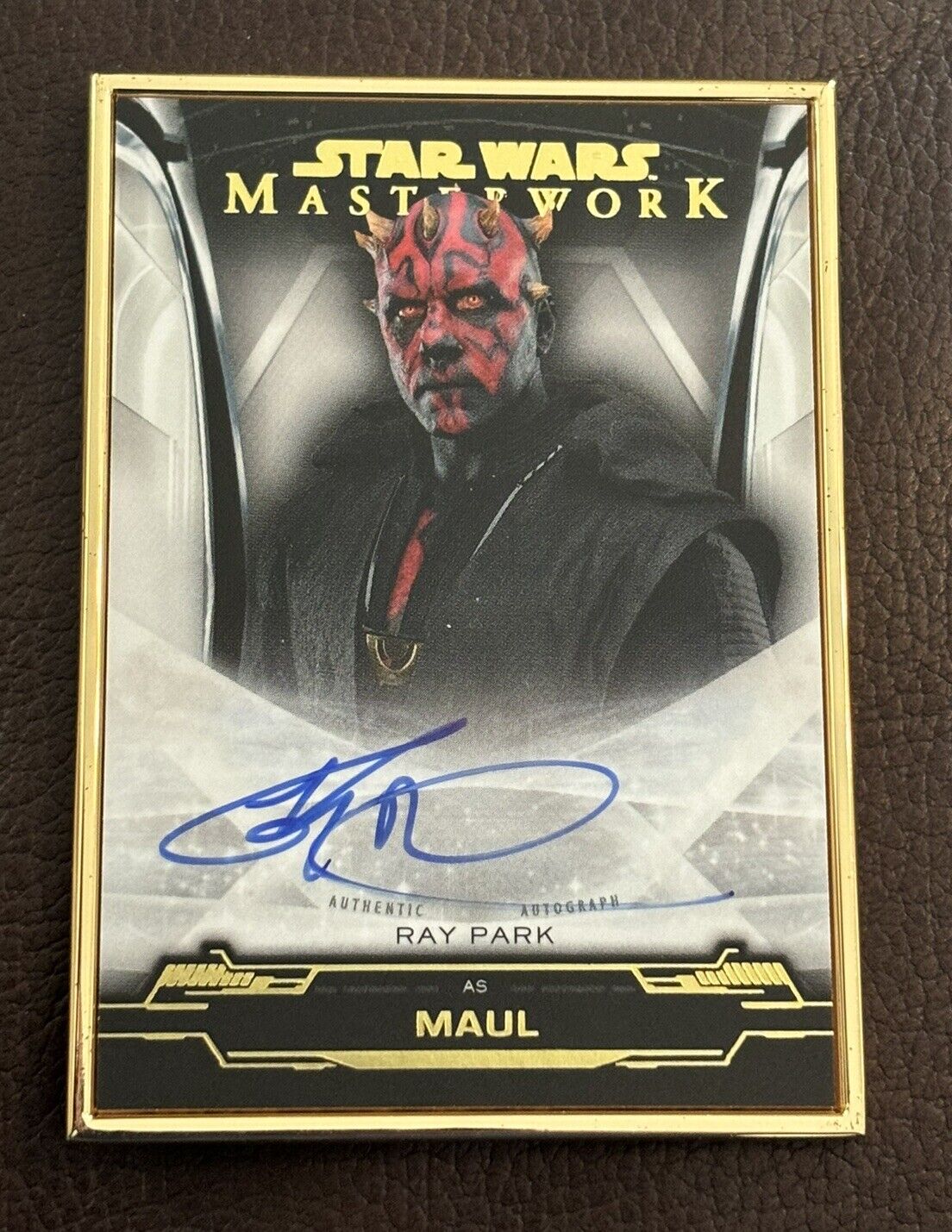 2019 Topps Star Wars Masterwork Ray Park Gold Frame Autograph 1/1 Auto Maul READ