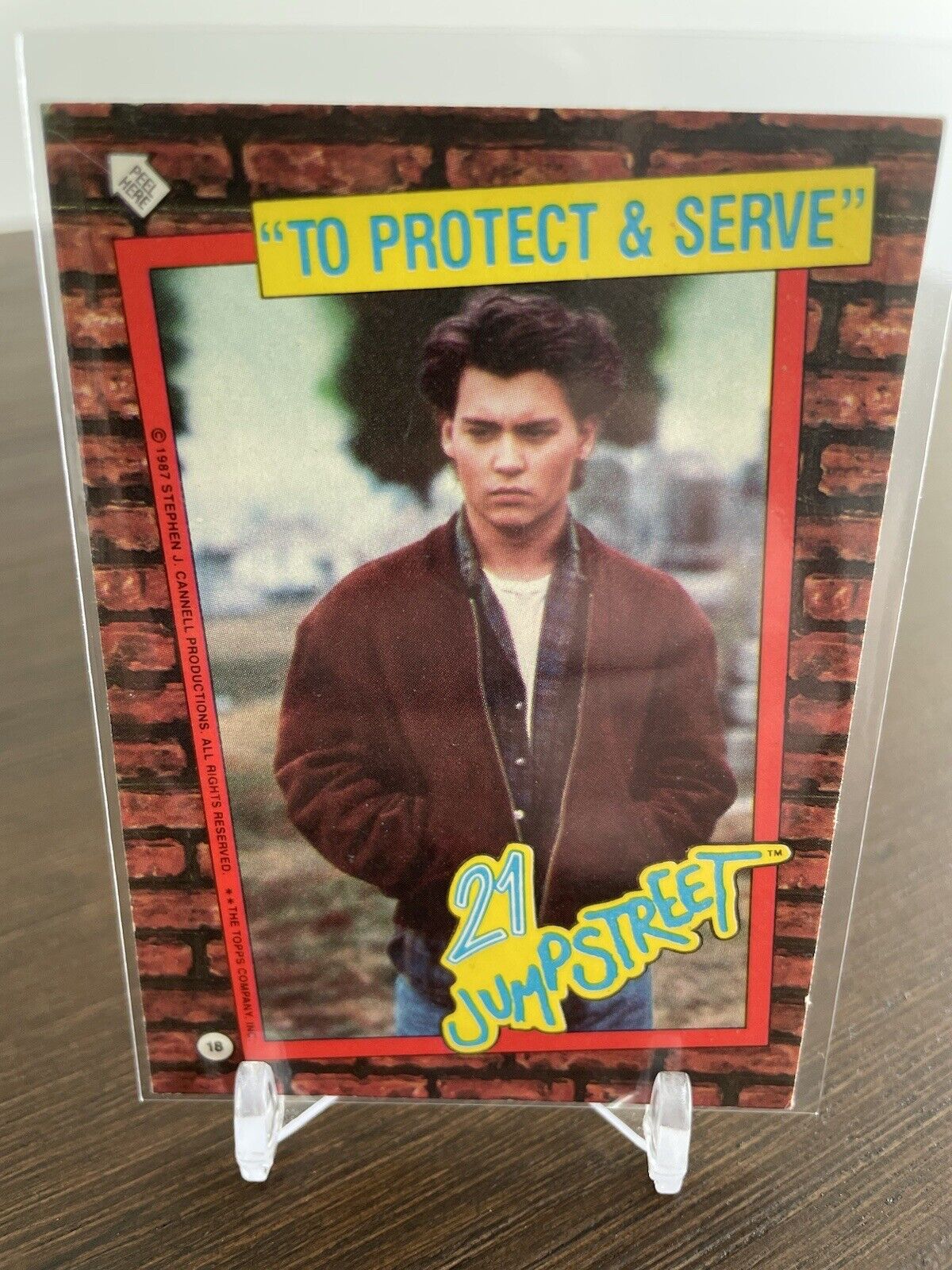 Johnny Depp 1987 Topps 21 Jumpstreet Jump Street Sticker # 18
