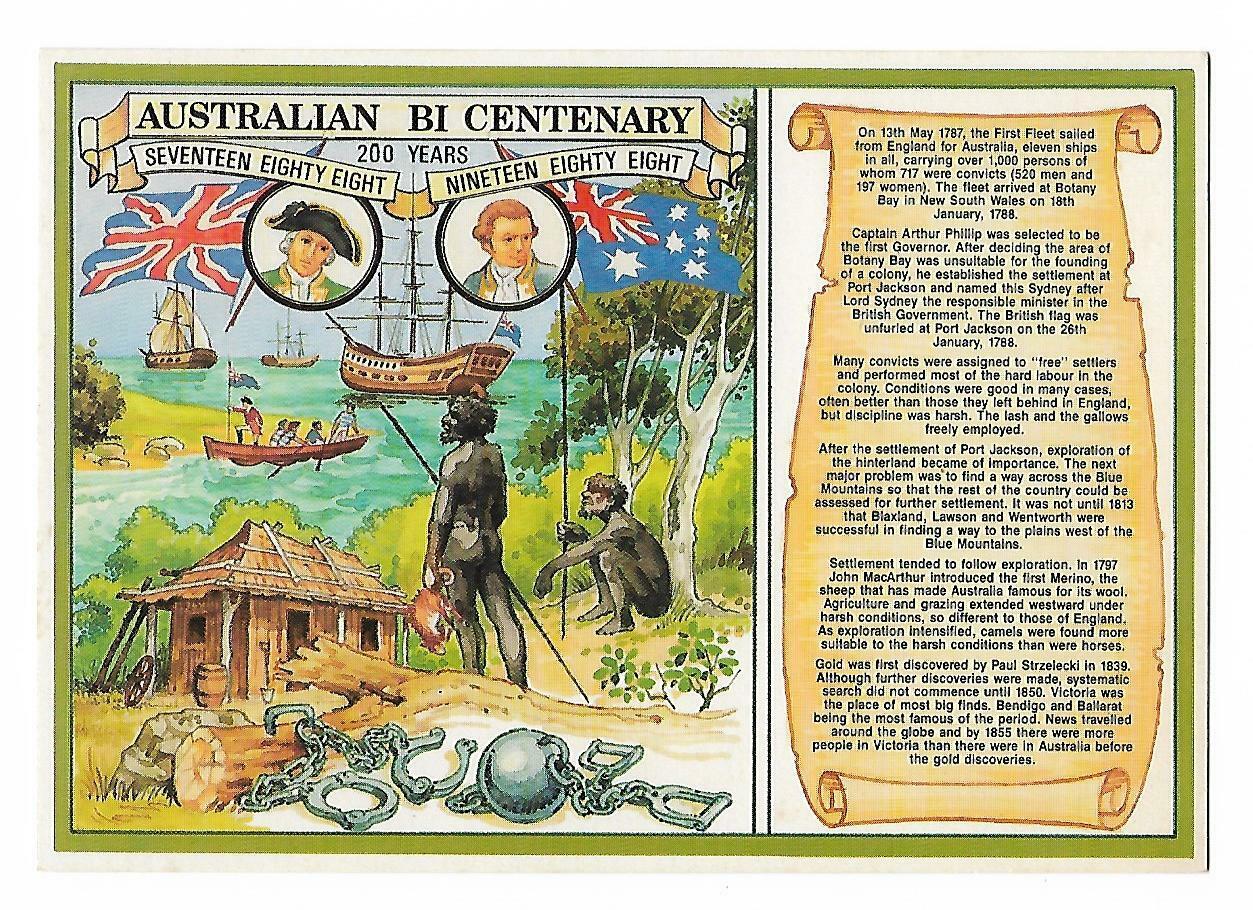 Australia Postcard - Story Card, Australian Bi Centenary 1988 - 1988