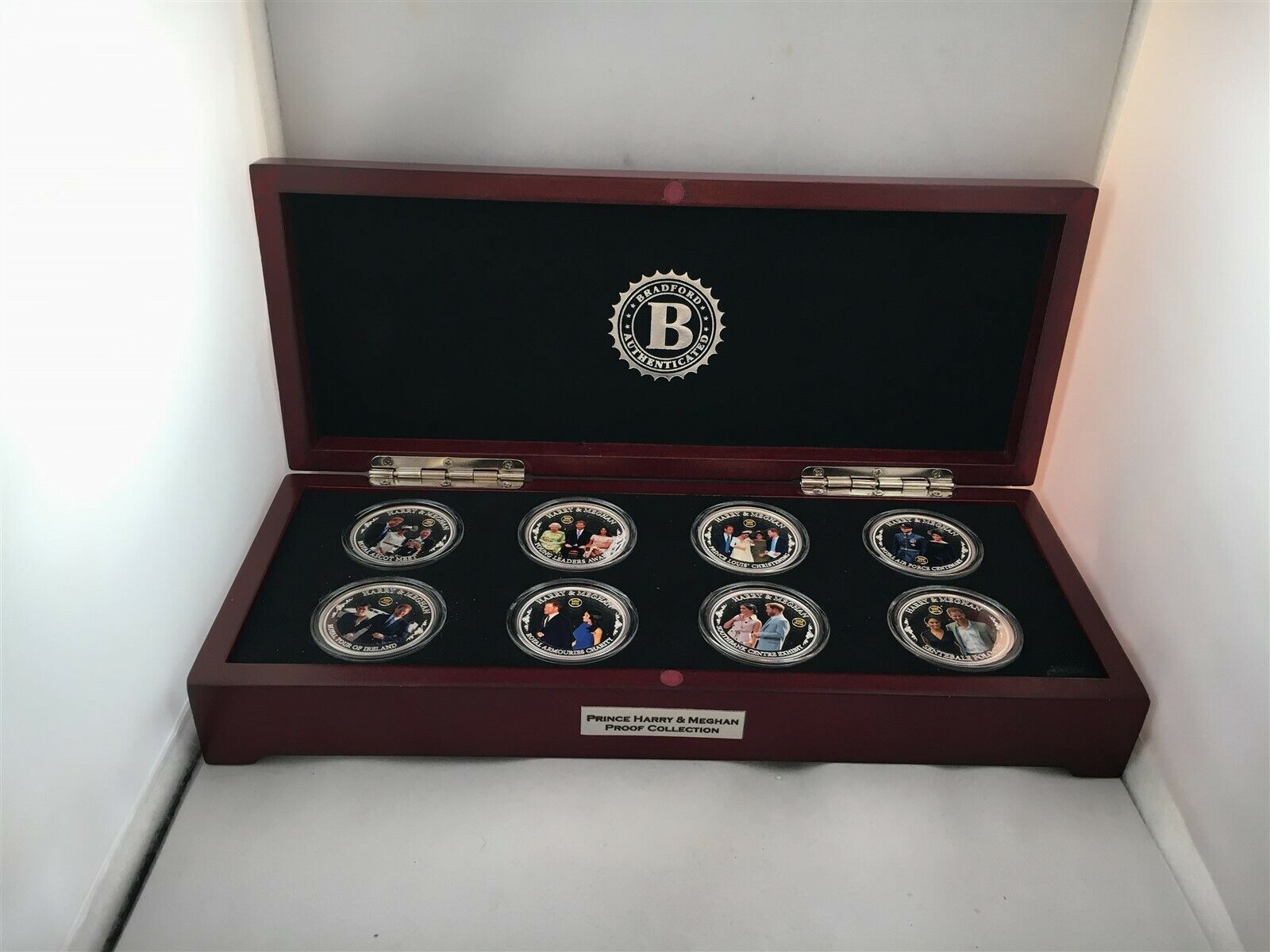 Prince Harry & Meghan Photo Proof 8 Coin Collection Boxed Set No COA