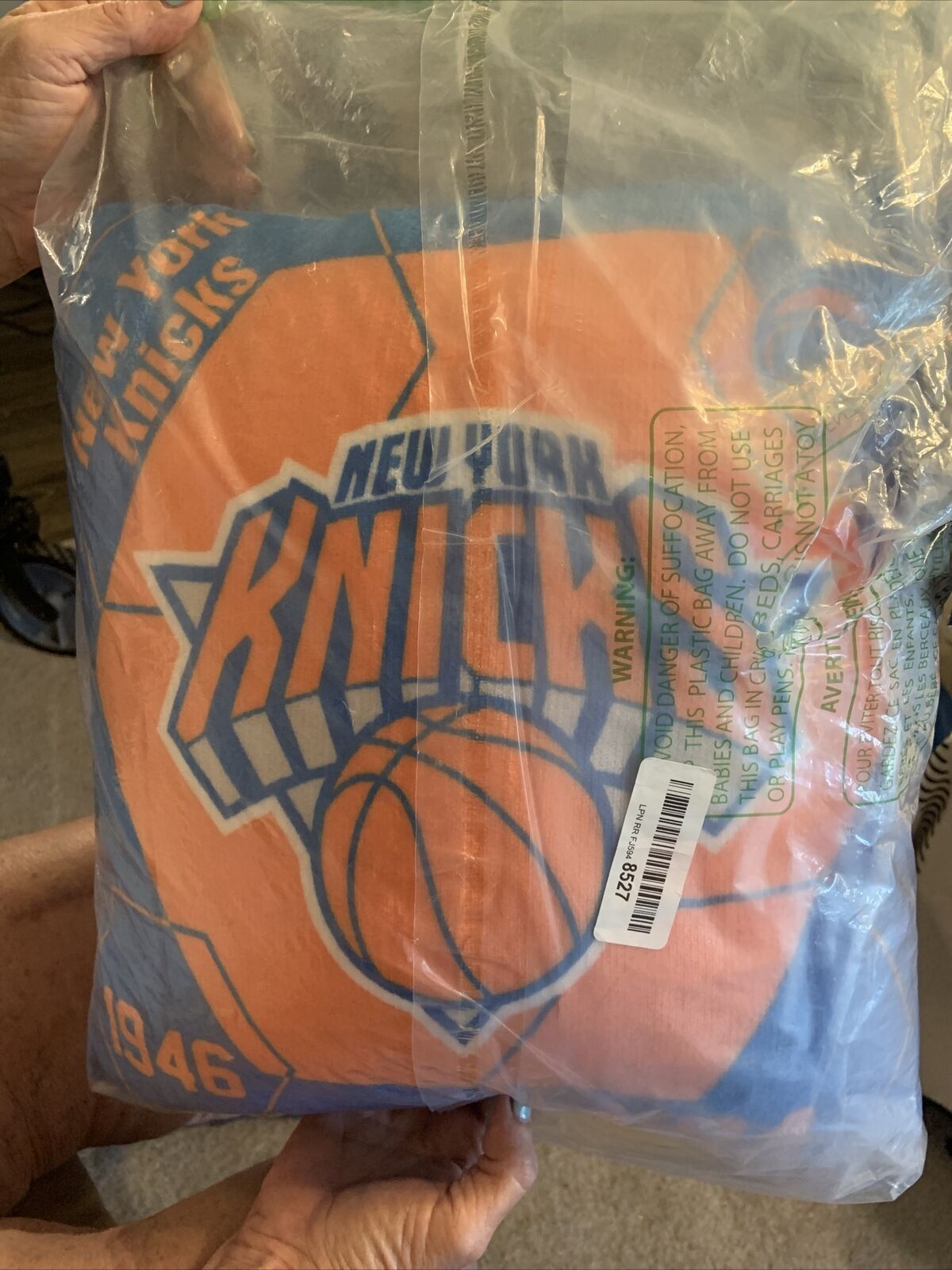 Northwest NBA New York Knicks Unisex-Adult Velvet Pillow, 16\