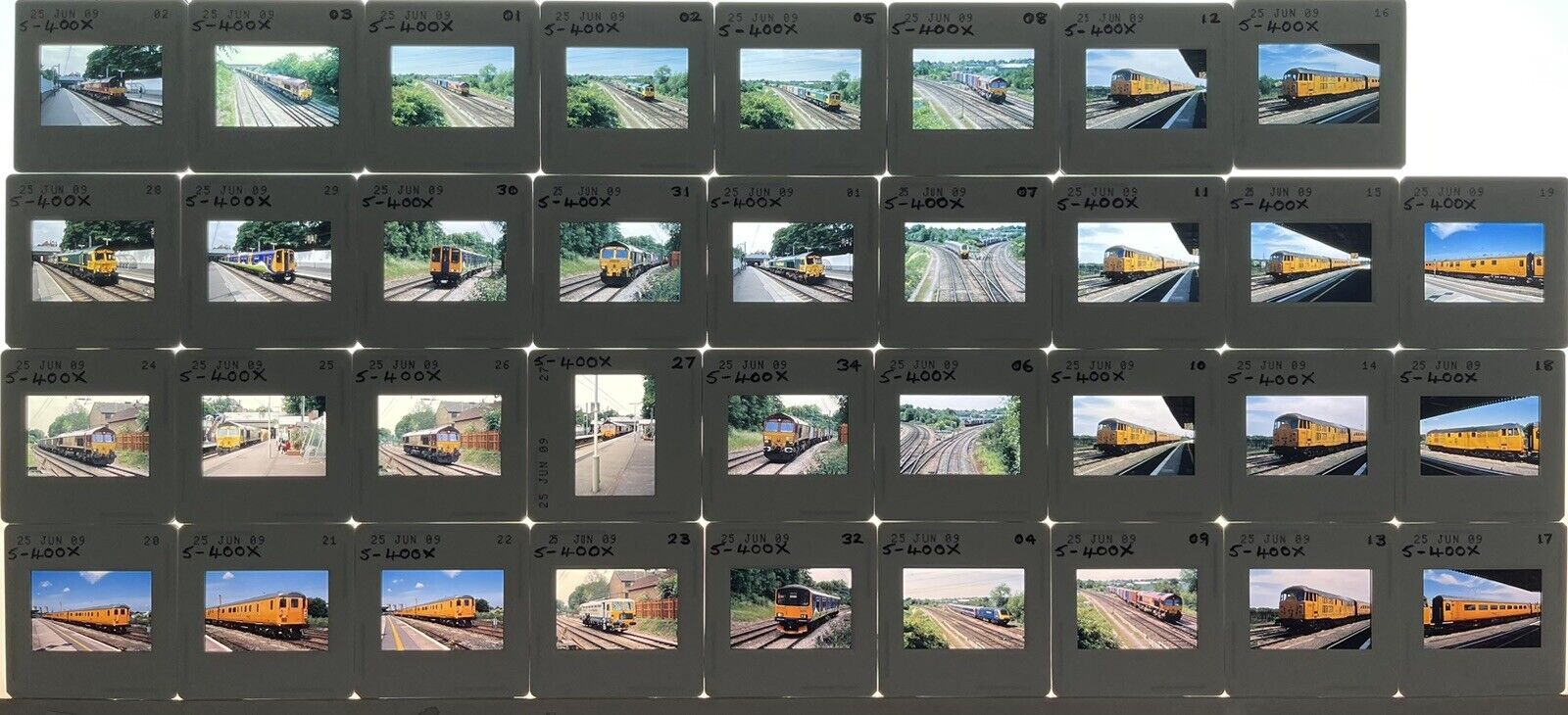 Original 35mm Train Slides X 35 Didcot & Others Free UK Post Dated 2009 (B150)