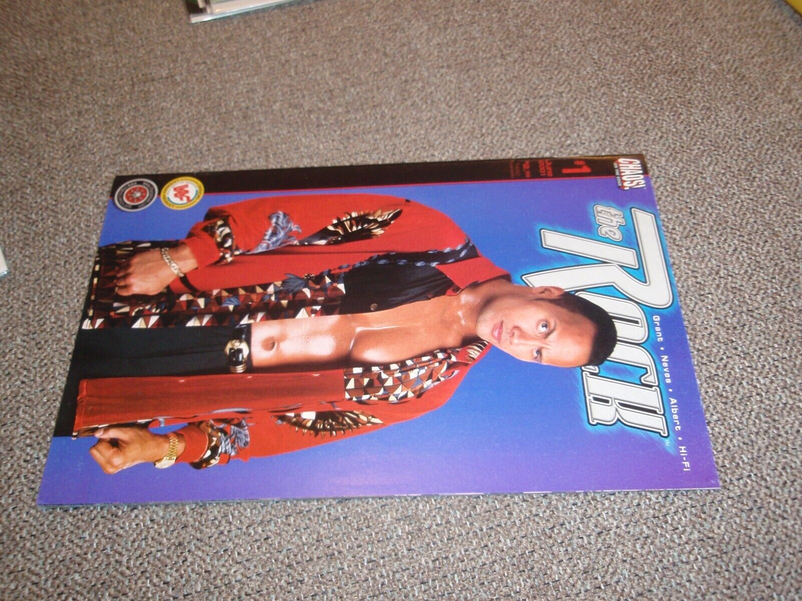 THE ROCK #1 (2001) DWAYNE JOHNSON PHOTO COVER WWF WWE WRESTLING CHAOS COMICS