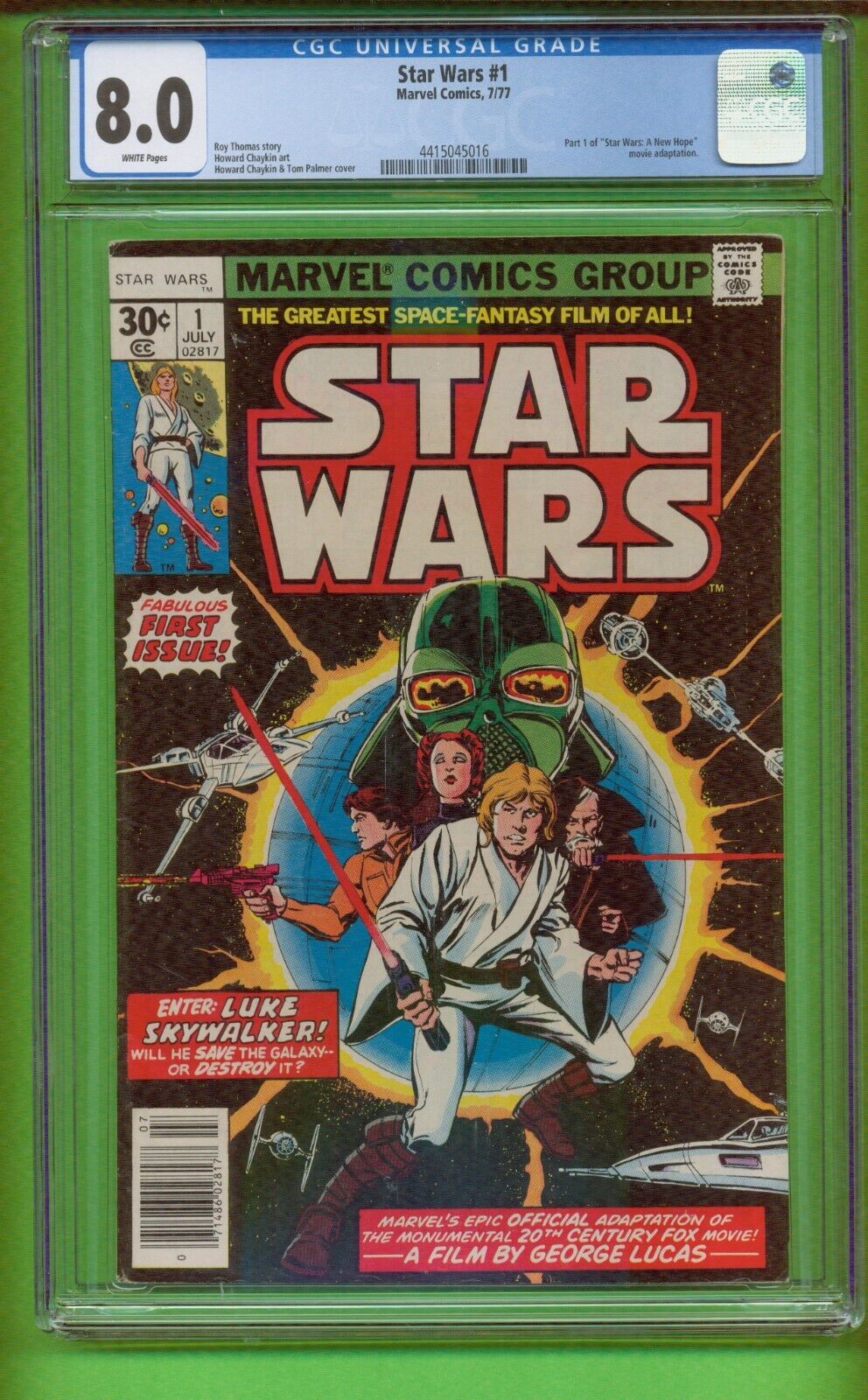 STAR WARS #1 CGC 8.0 JULY 1977 Part 1 of New Hope movie adaptation 24-590