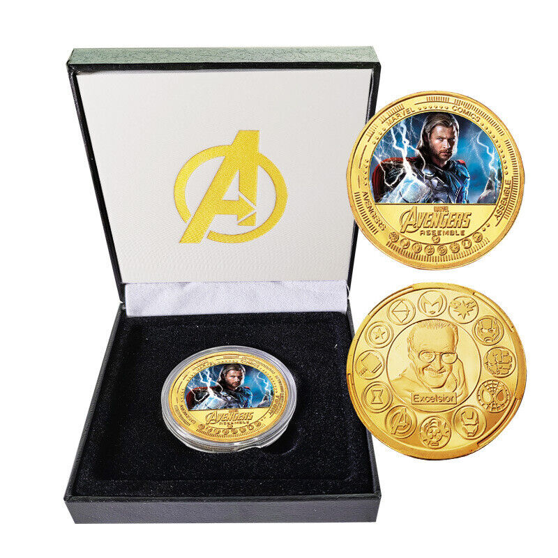 1PC Marvel's The Avengers Thor Commemorative Coins Collection Coin Toys Box Gift