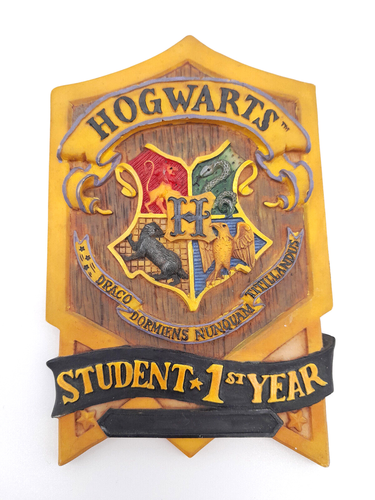 Vintage 2000 Harry Potter Wall Plaque Enesco Hogwarts Student 1st Year