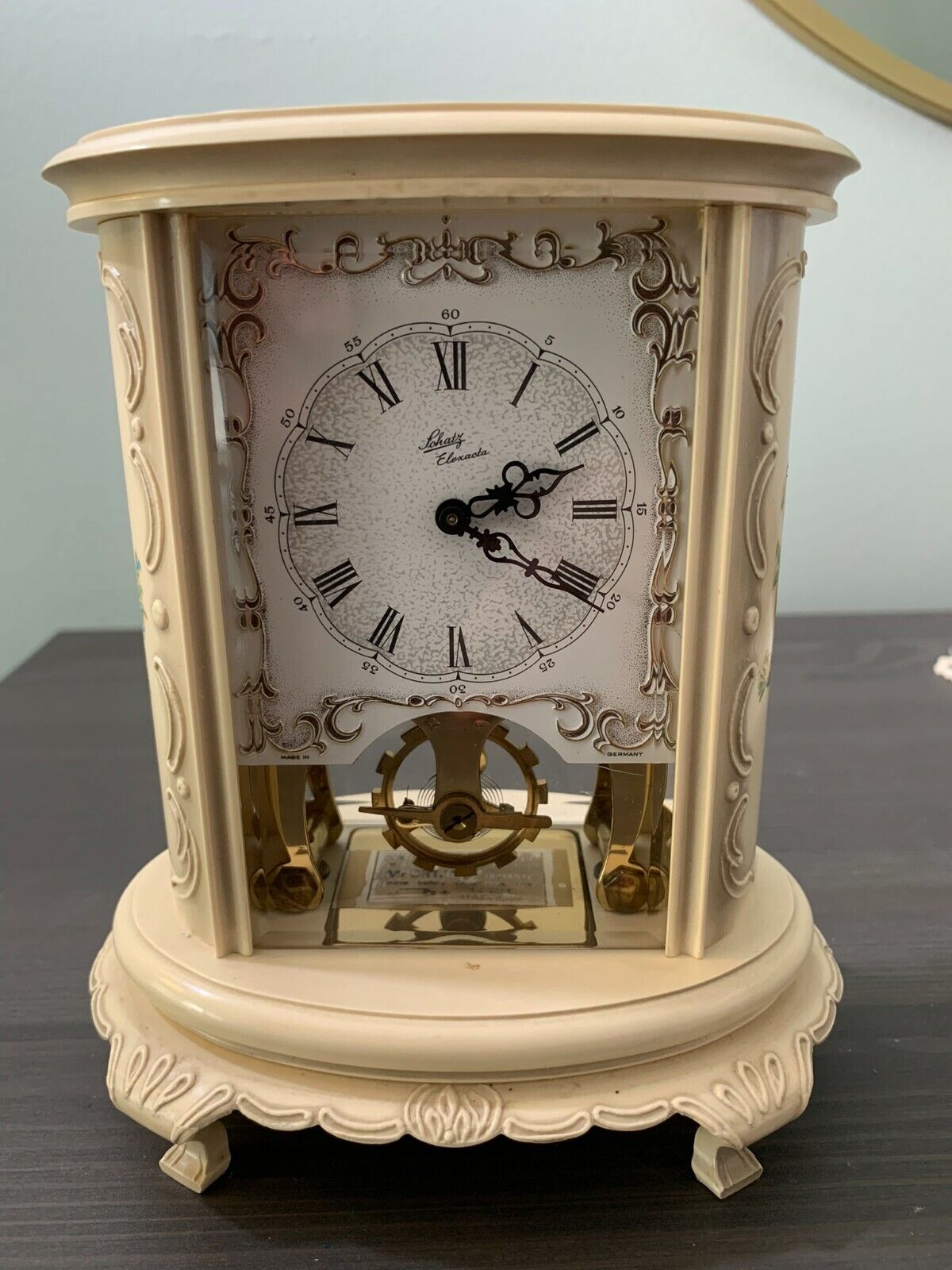 Vintage Rare Celluloid Schatz 8 Day Carriage Clock Battery German Broken Part