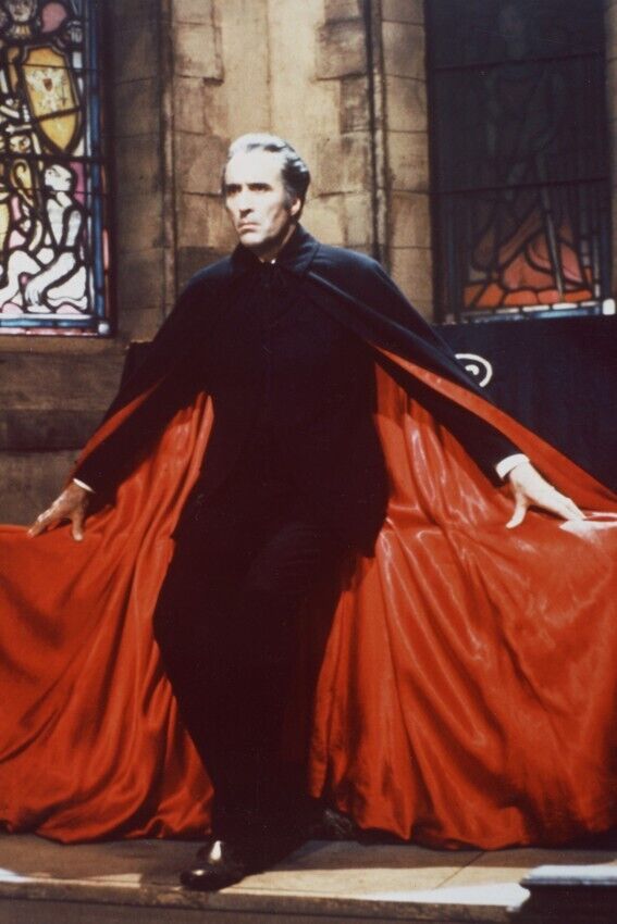Christopher Lee Color Photo 24x36 inch Poster Count Dracula with Cape