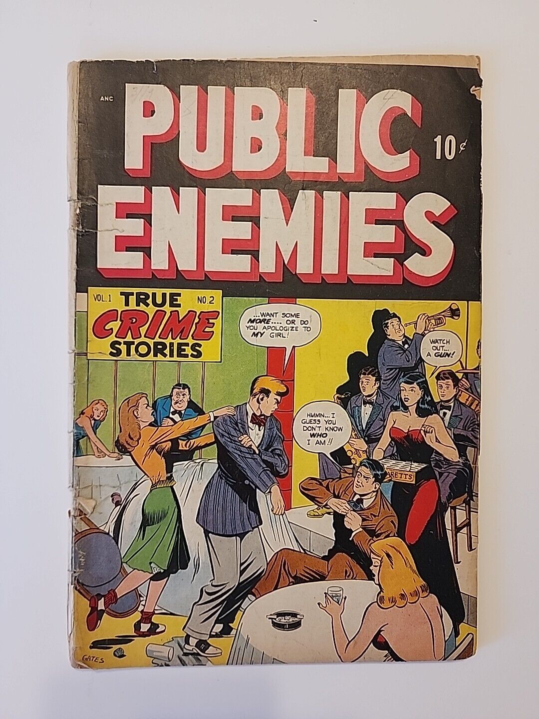 PUBLIC ENEMIES VOL 1 #2 MAY JUNE 1948 *DOUBLE COVER* SOTI D.S. PUBLISHING