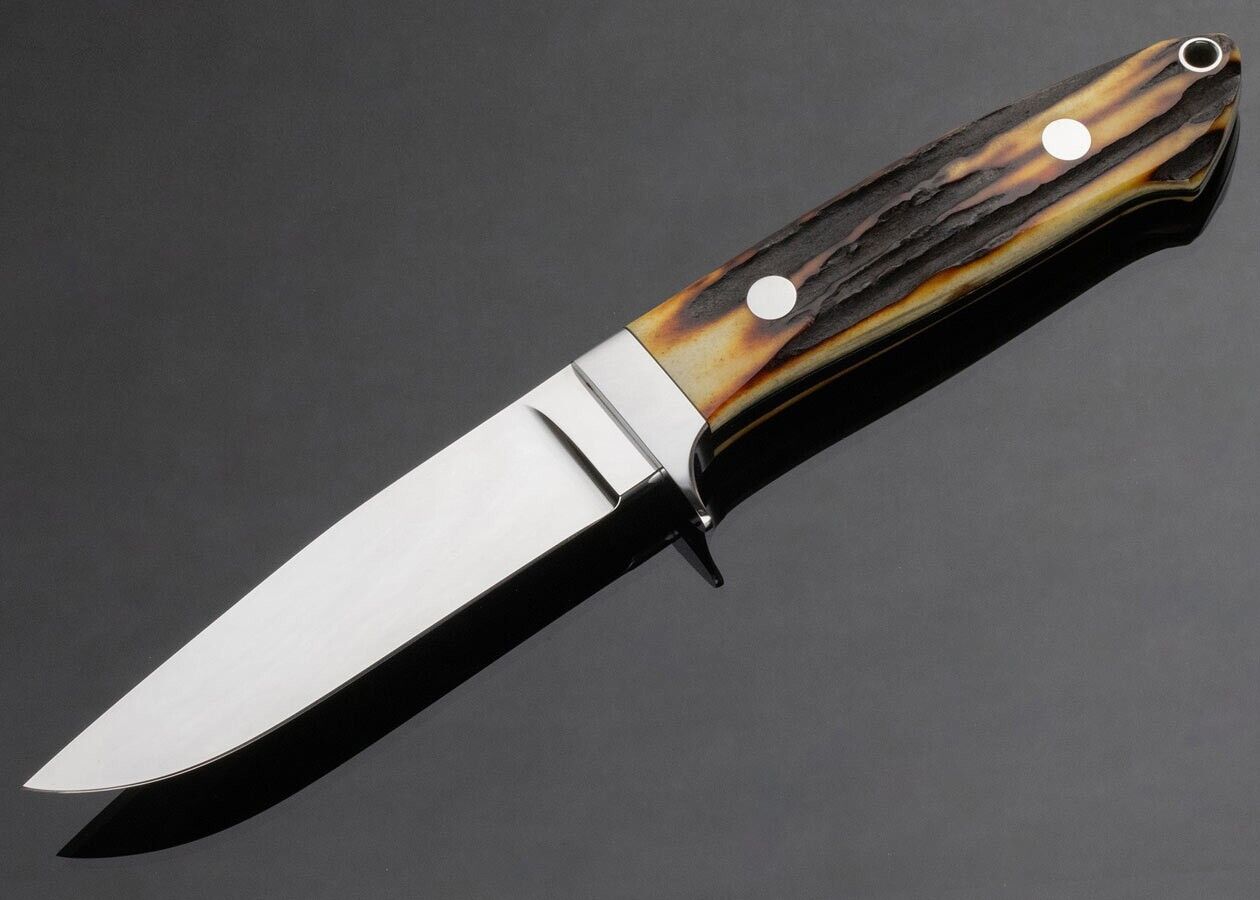 Handmade Bob Loveless Knife, Hunting Knife, Custom handmade Knife, Stag Horn