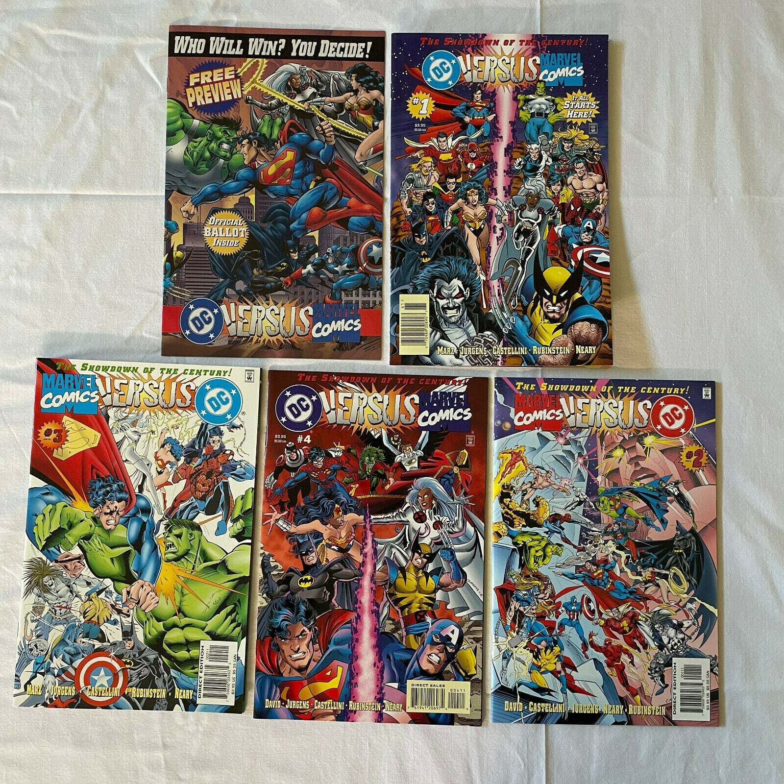 DC versus Marvel Comics 1-4 Full Set and Consumer Preview