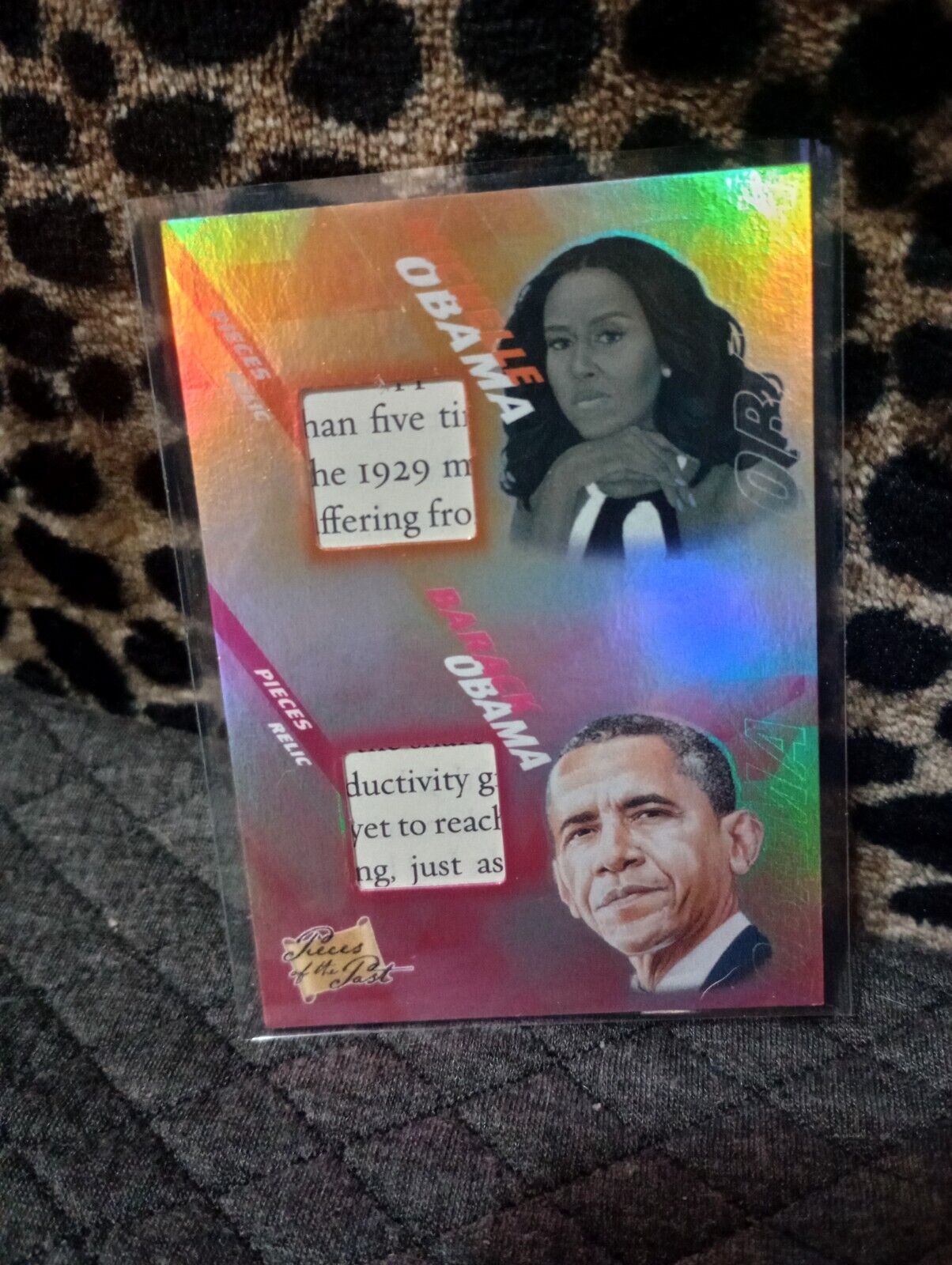A3 2021 Pieces of The Past Historical Edition #356 Barack Obama Michelle RELIC