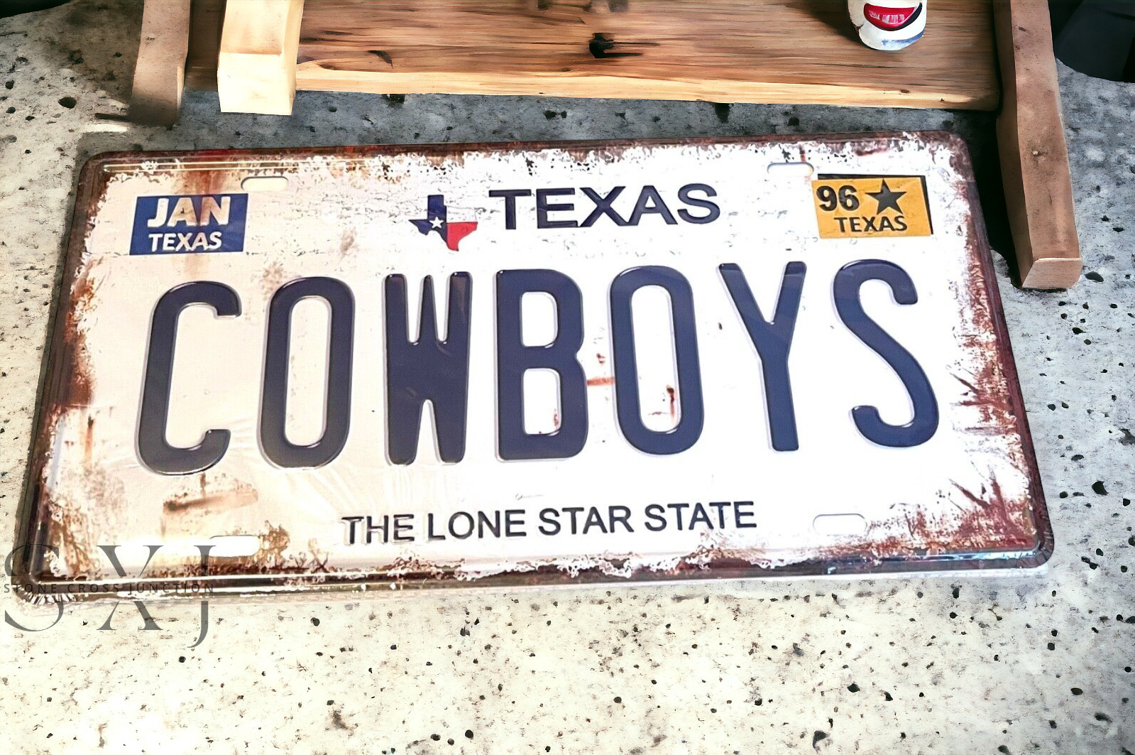 Texas Cowboys License Plate - Vintage Lone Star Decor