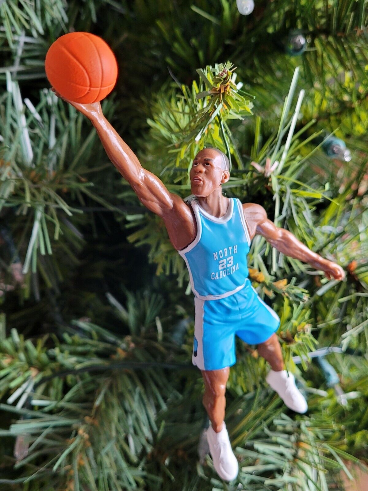 Michael Jordan North Carolina Tar Heels Basketball Xmas Tree Ornament jersey #23
