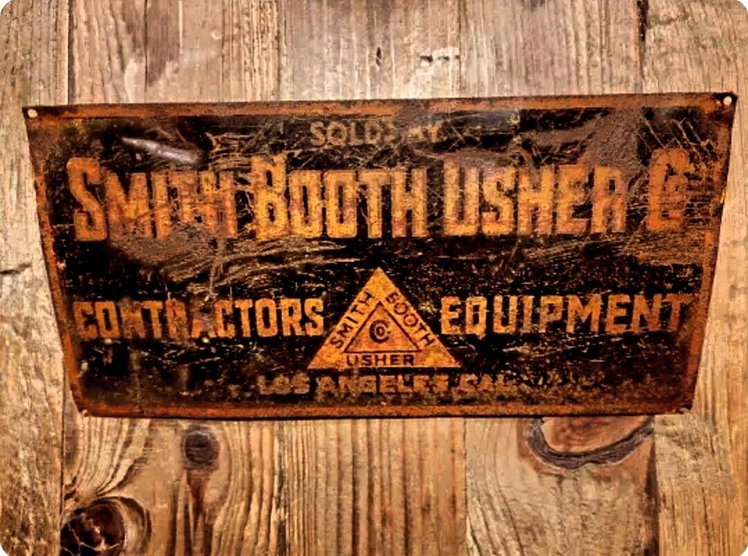 Los Angeles Industrial Tin Sign Smith Booth & Usher Manufacturing 6\