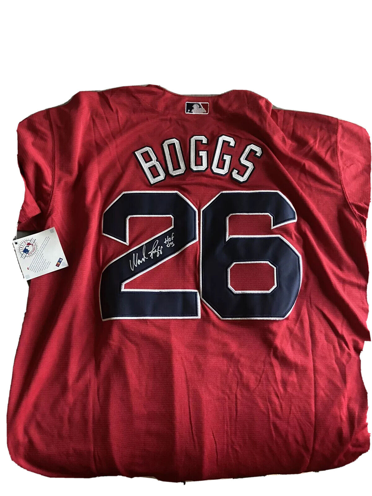 Wade Boggs Signed Autograph Boston Red Sox Jersey With HOF 05 Inscription