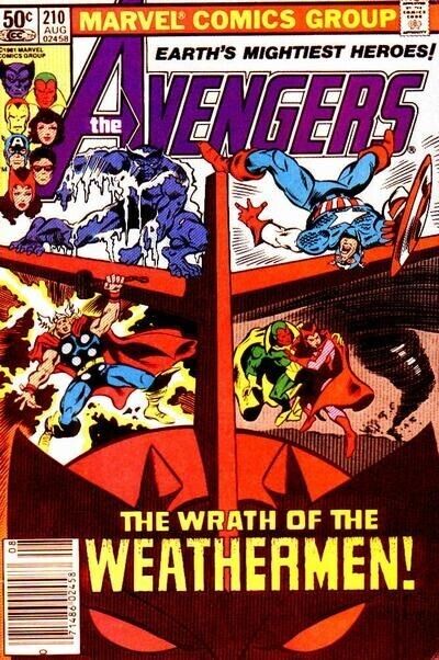 Avengers (1963) #210 1st Appearance Weatherman Newsstand VF. Stock Image