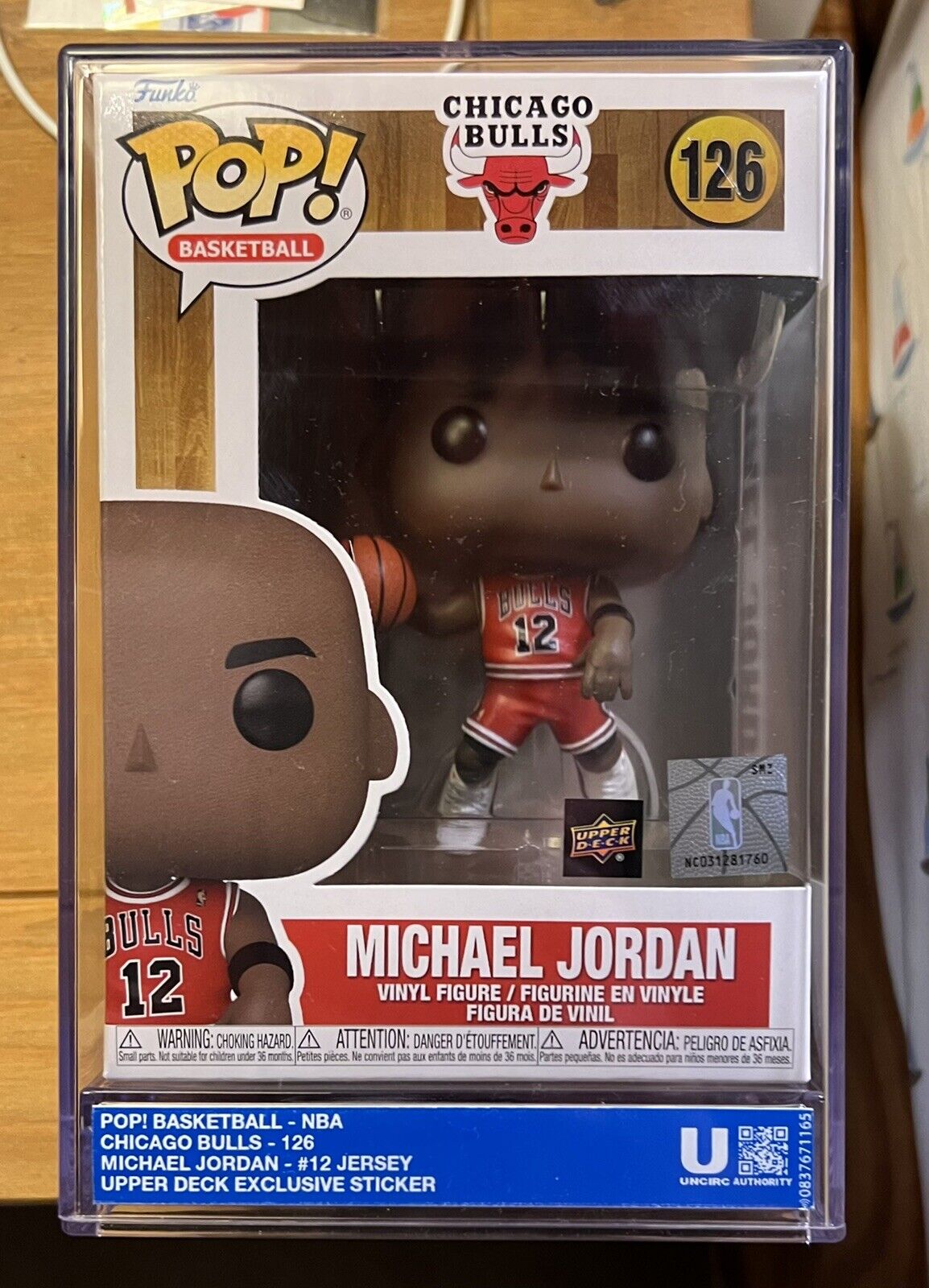 Funko POP Michael Jordan Upper Deck Exclusive (Jersey #12) #126 NEW/SEALED