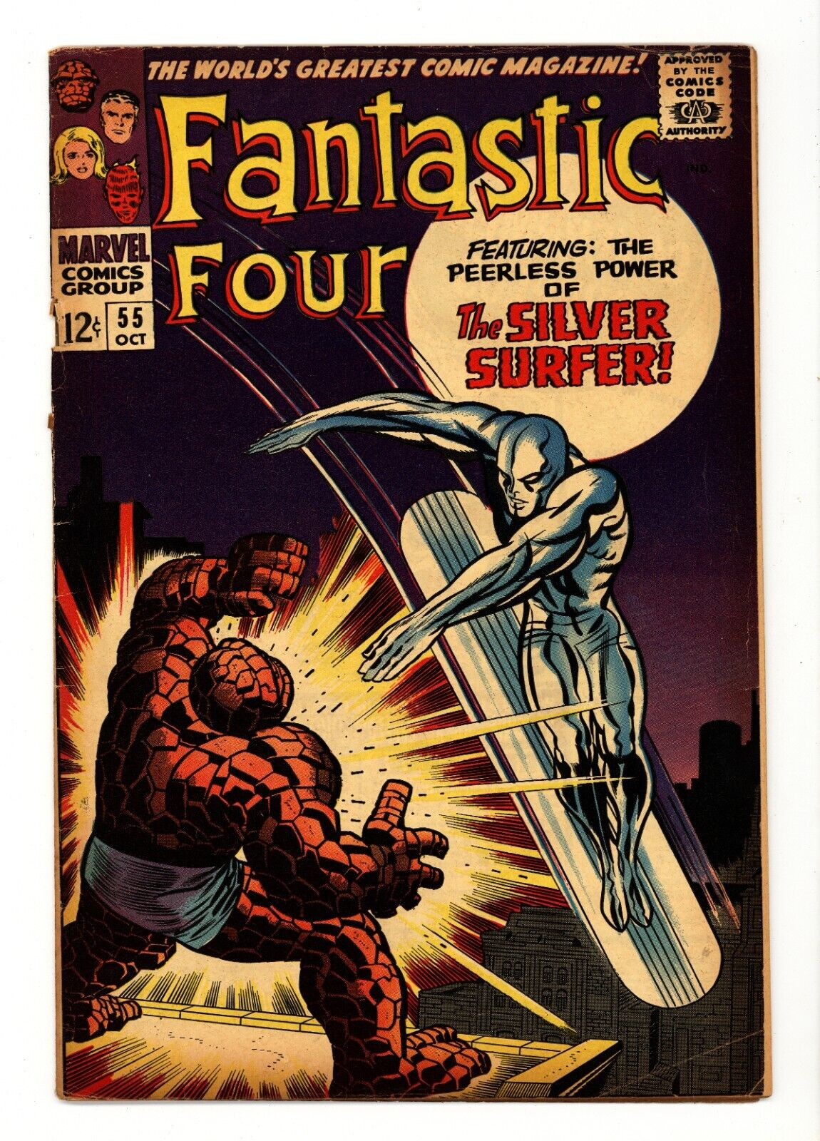 Fantastic Four 55 Low Grade Silver Surfer App Kirby Art see desc. 1966