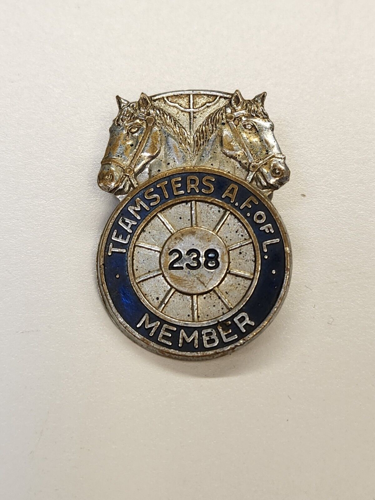 Vintage Teamsters Labor Union A.F. of L #238 Local Member Pin Badge C1950\'s