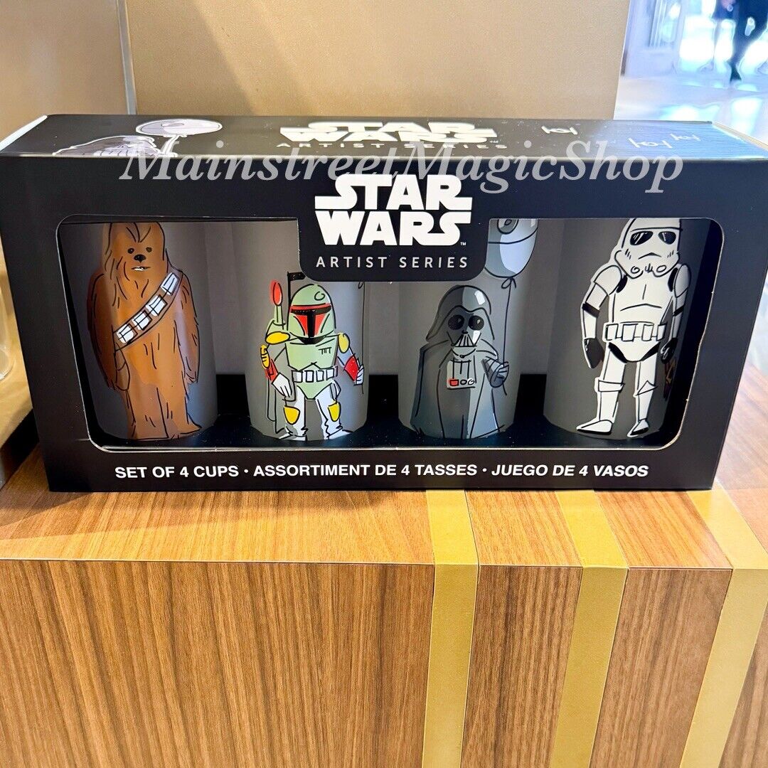 2024 Disney Parks Star Wars Artist Series Cup Set by Will Gay NWT