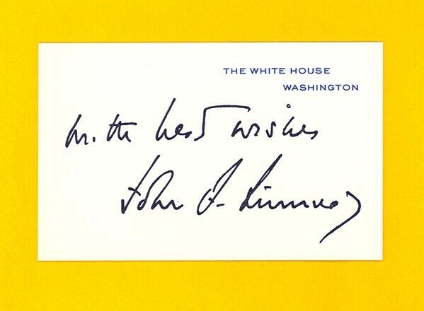JOHN F. KENNEDY -- Official White House Presidential Signature Card -- MINT