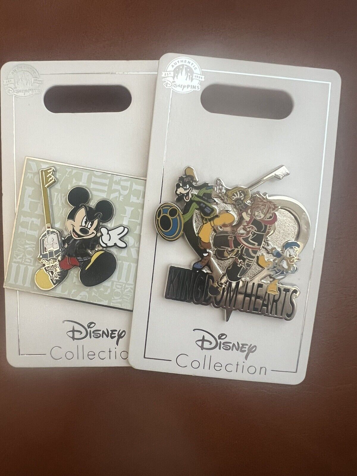 Disney Parks 2 Pin Lot Kingdom Of Hearts Mickey Key + Donald & Goofy -NEW.
