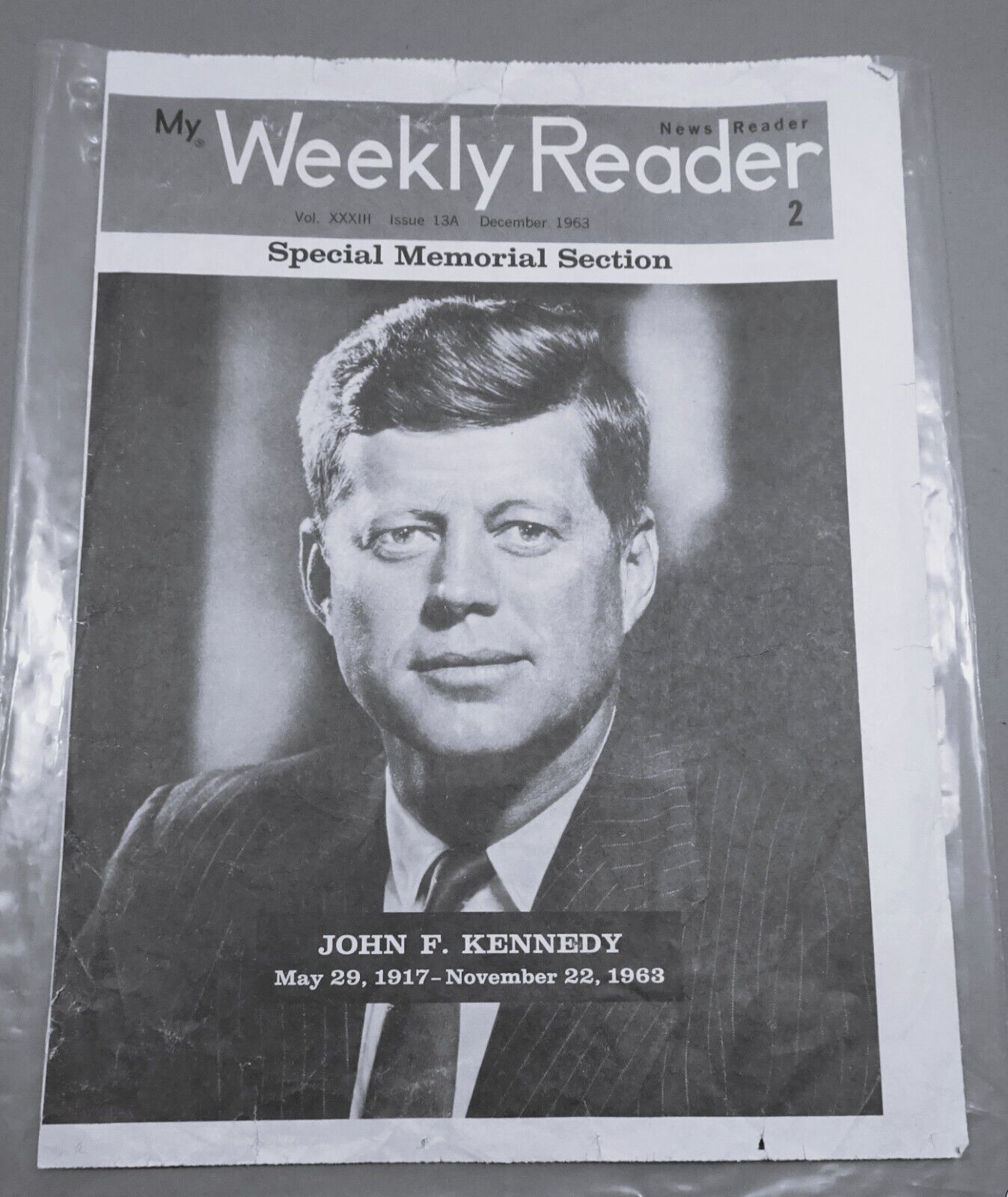 John F. Kennedy December  My Weekly Reader 1963