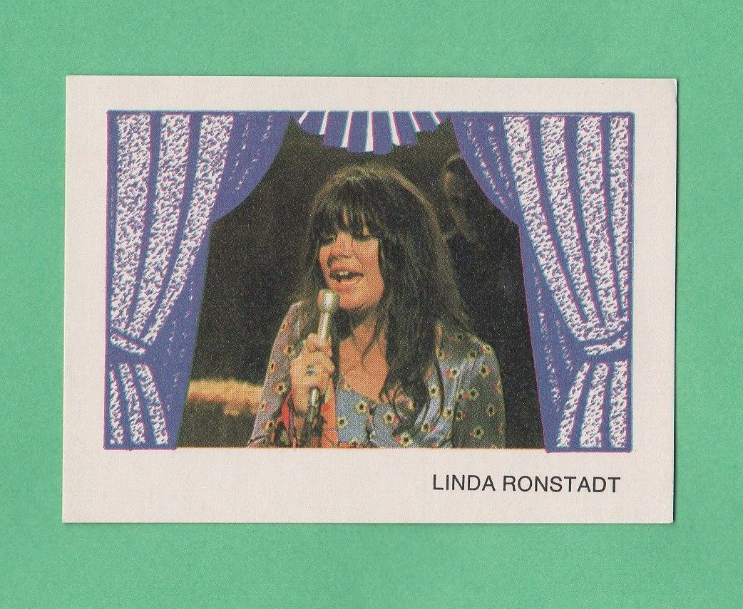 Linda Ronstadt RC Rookie  1972 Monty Gum Top Pop Music Stars Rare Nrmnt+