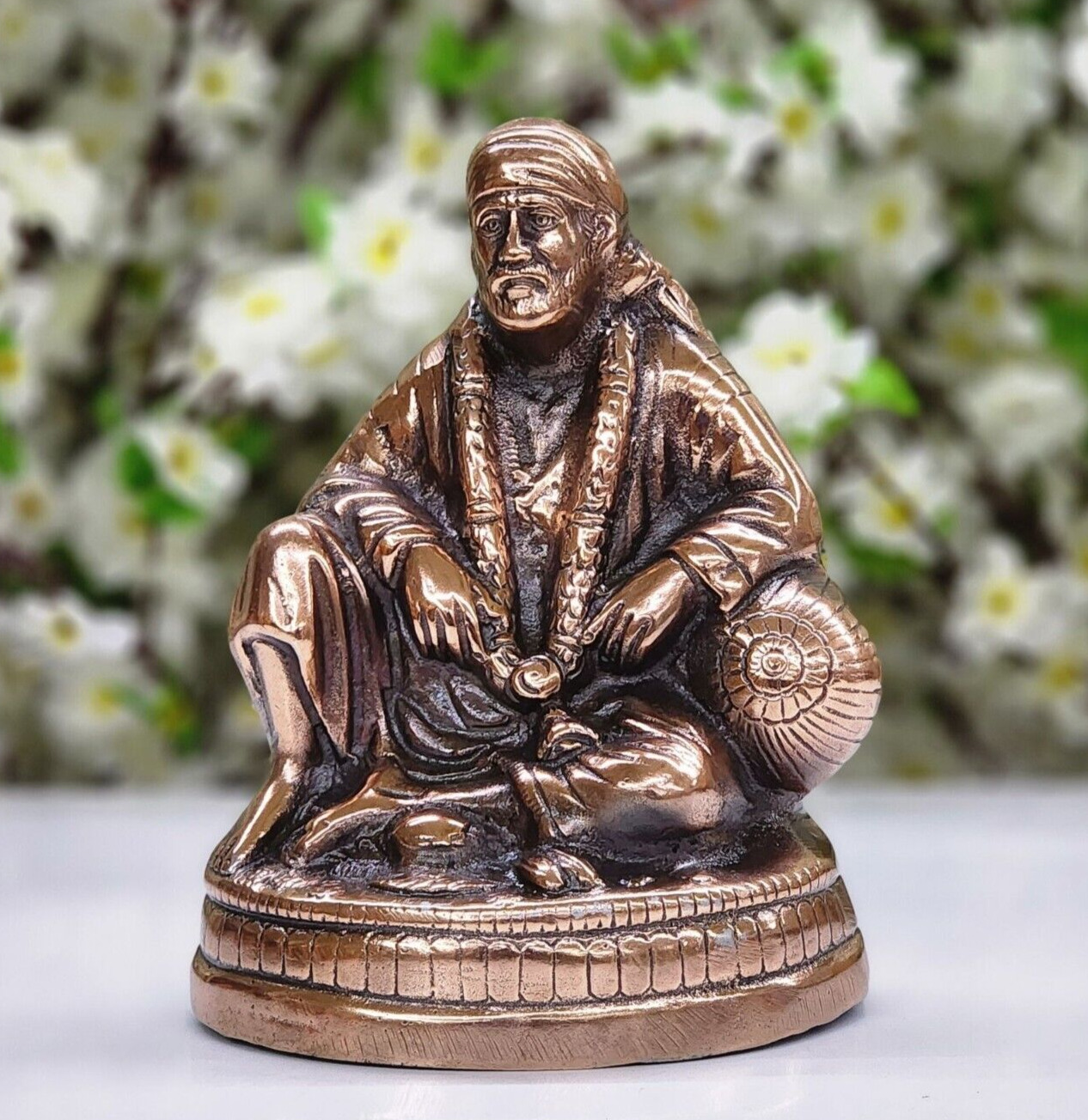 Sai Baba Statue Bronze Shant Sai Nath Idol Believer of All Religious Hindu God