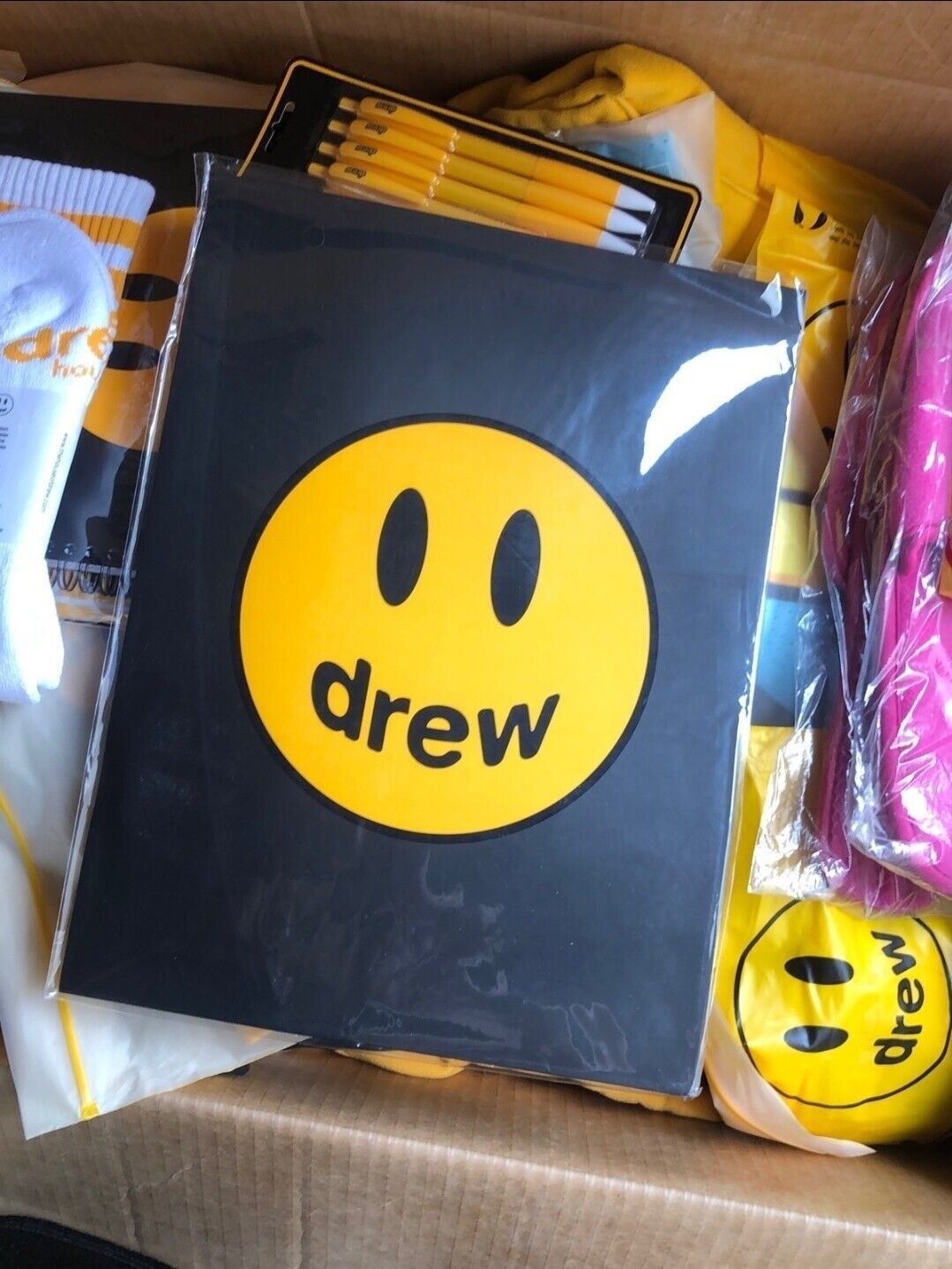 Authentic Drew House Folder Black/Yellow Colorway Rare Drew House Accessory