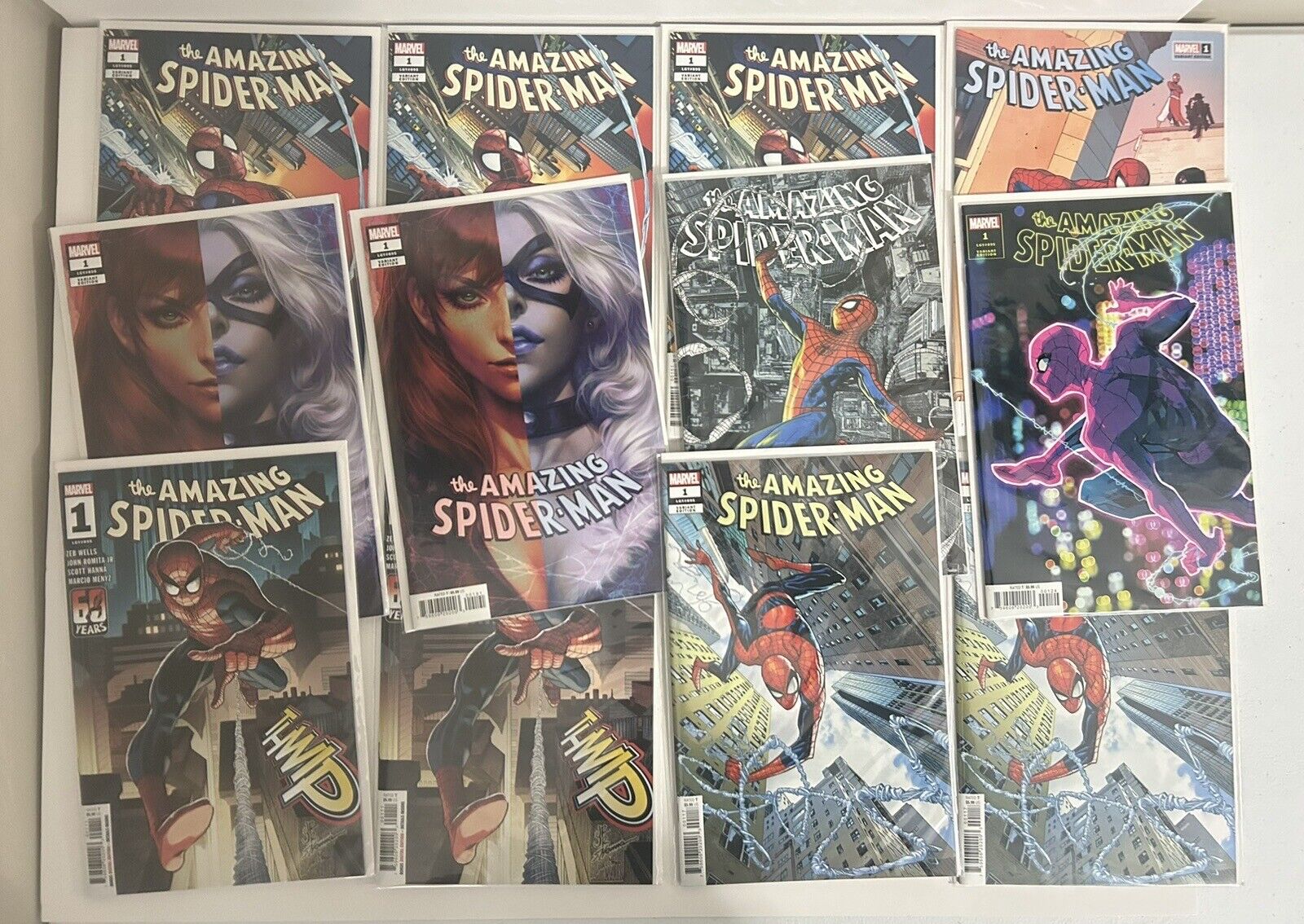 AMAZING SPIDER-MAN #1 LGY #895 LOT NM VARIANT MARVEL COMICS 2022 12 Issues