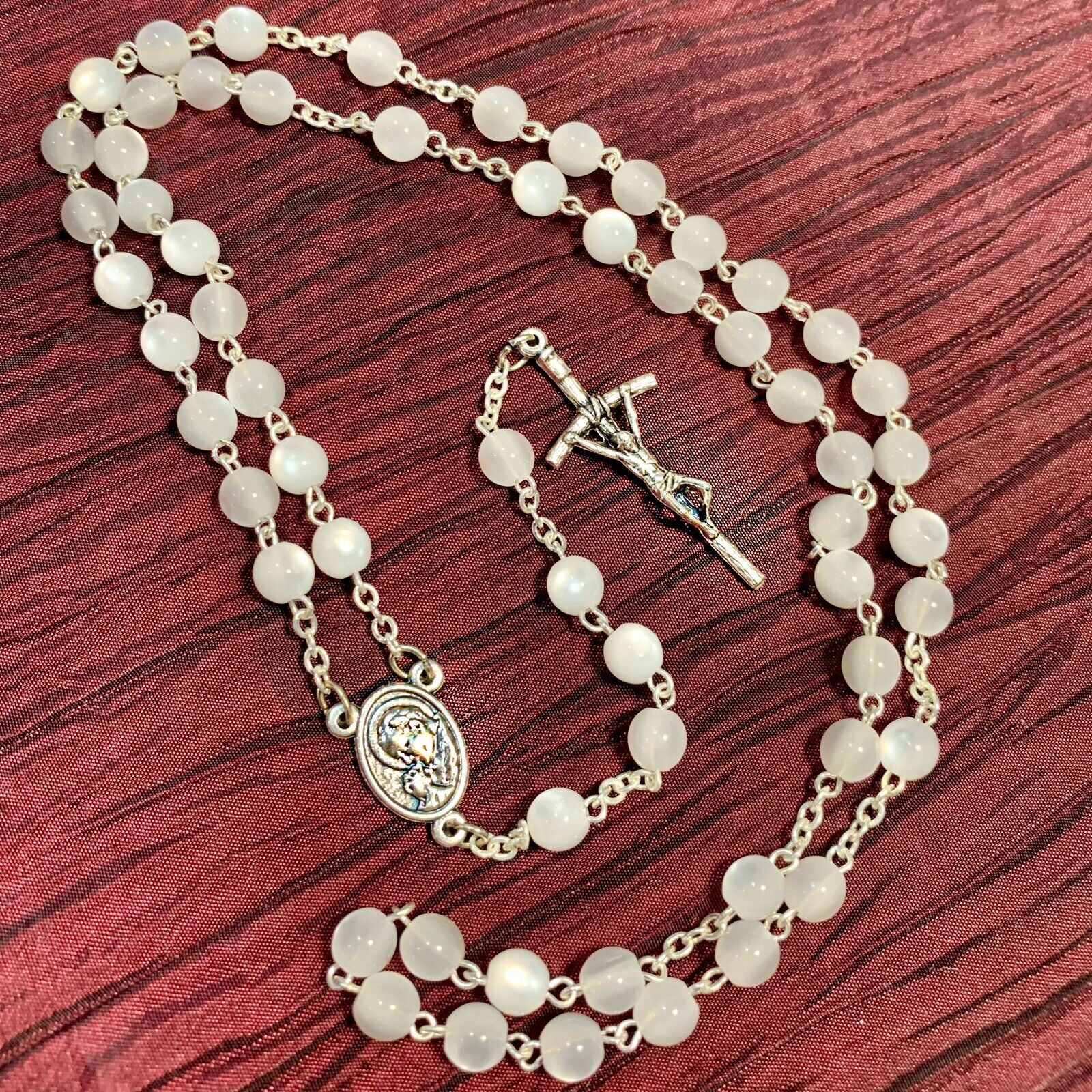 JOHN PAUL II  MADONNA CZESTOCHOWA  ROSARY mother of pearl made in POLAND 18\