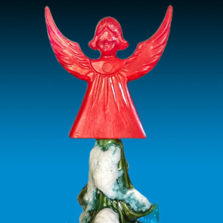 Vintage Red Angel Star Topper for Ceramic Christmas Trees Marked C.R.1978 *RARE*