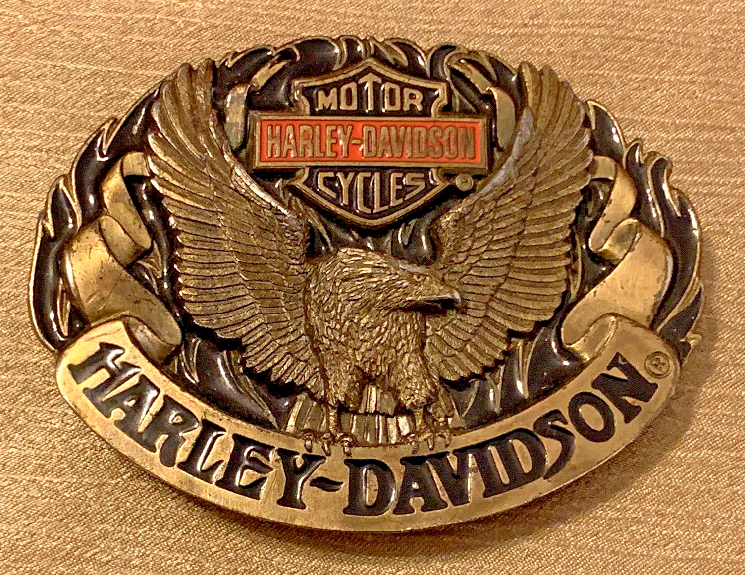 Harley Davidson Belt Buckle UPWING EAGLE VINTAGE 1992 - MADE in USA