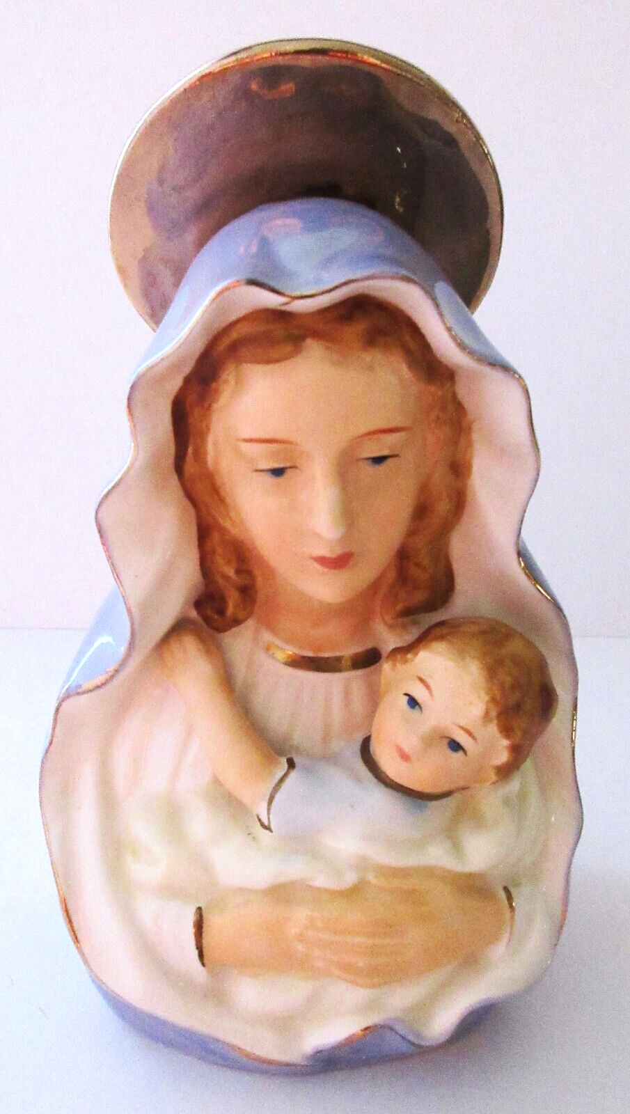 Vintage MCM Nancy Pew Madonna & Baby Jesus Ceramic Planter