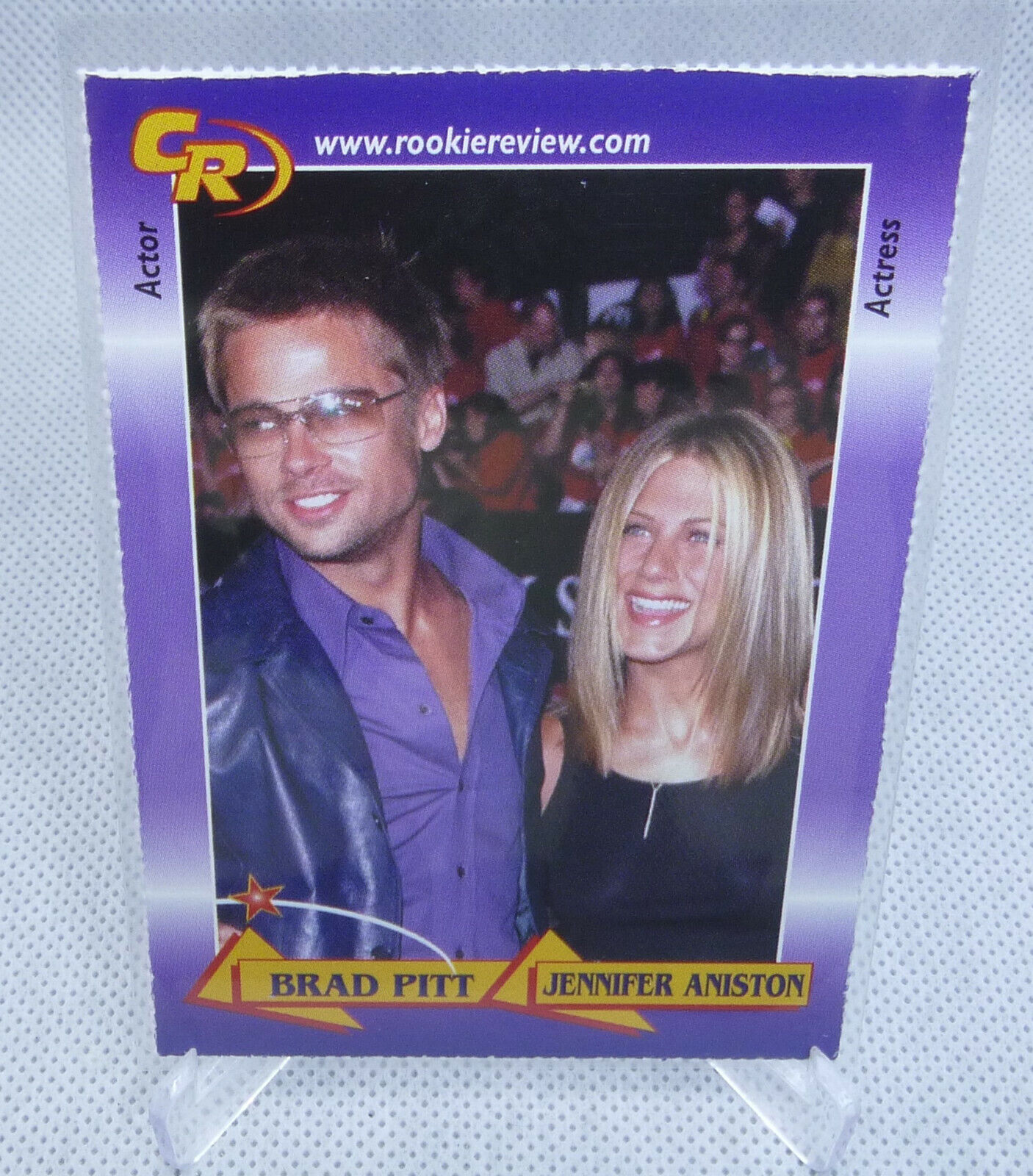2003 Celebrity Review Rookie Review Brad Pitt Jennifer Aniston Actors Card #14