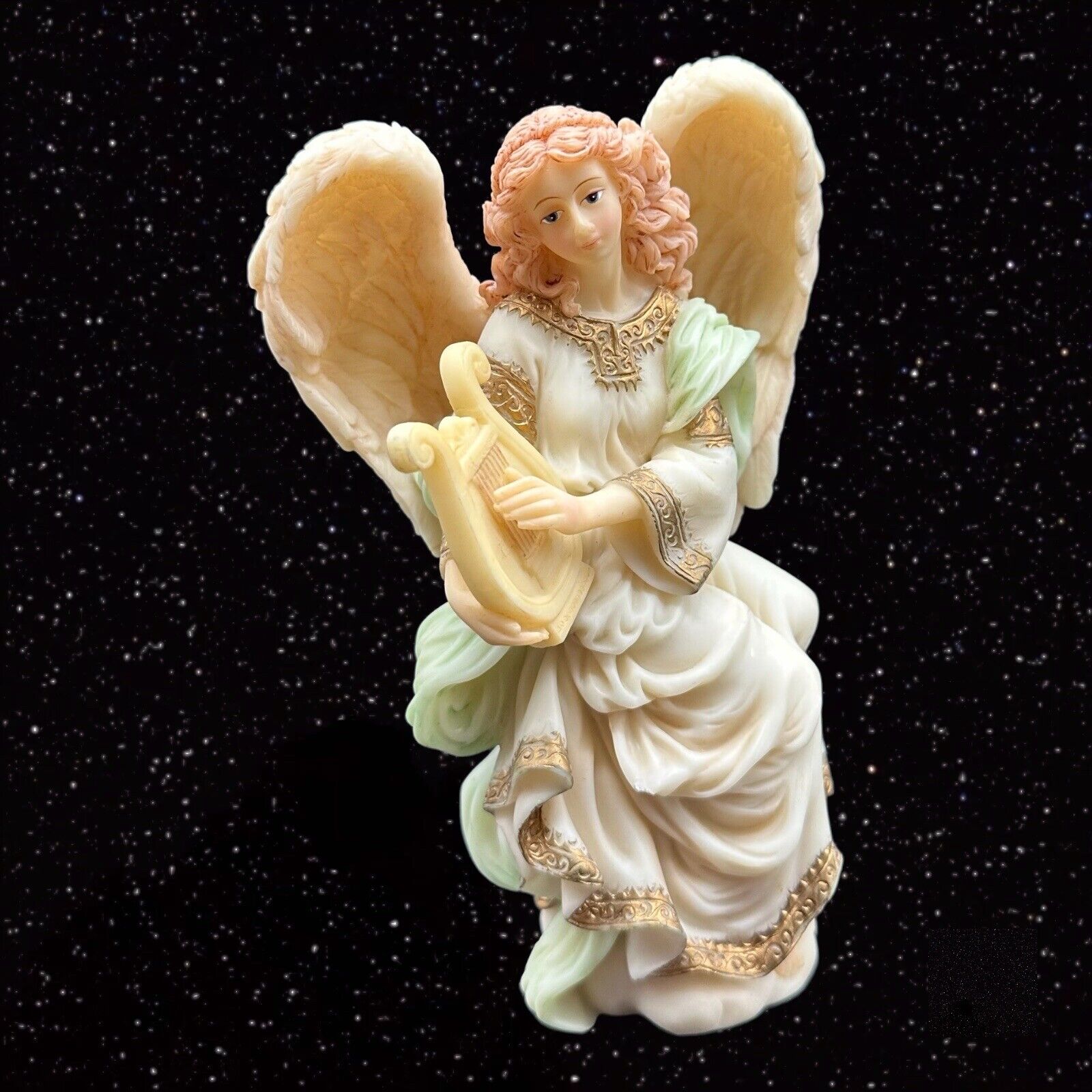 Vintage 1993 Seraphim Classics Angel Cymbeline Peace Maker Figurine 6.5”T 4”W