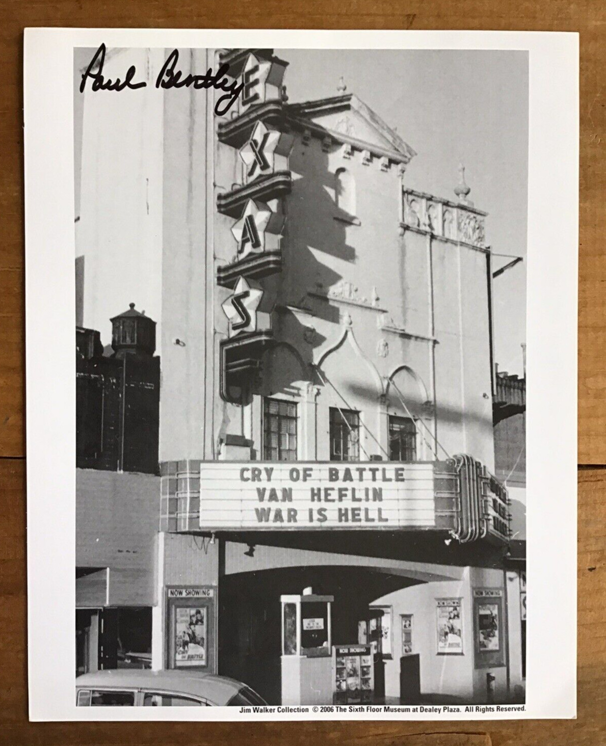 Lee Harvey Oswald TEXAS Theater PHOTO John F Kennedy Assassination SIGNED